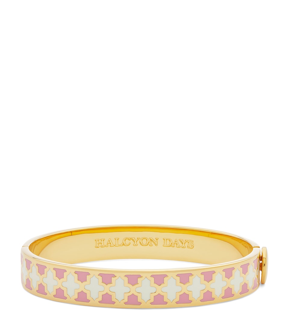 Halcyon Days Gold-Plated Agama Bangle Pink/cream/gold