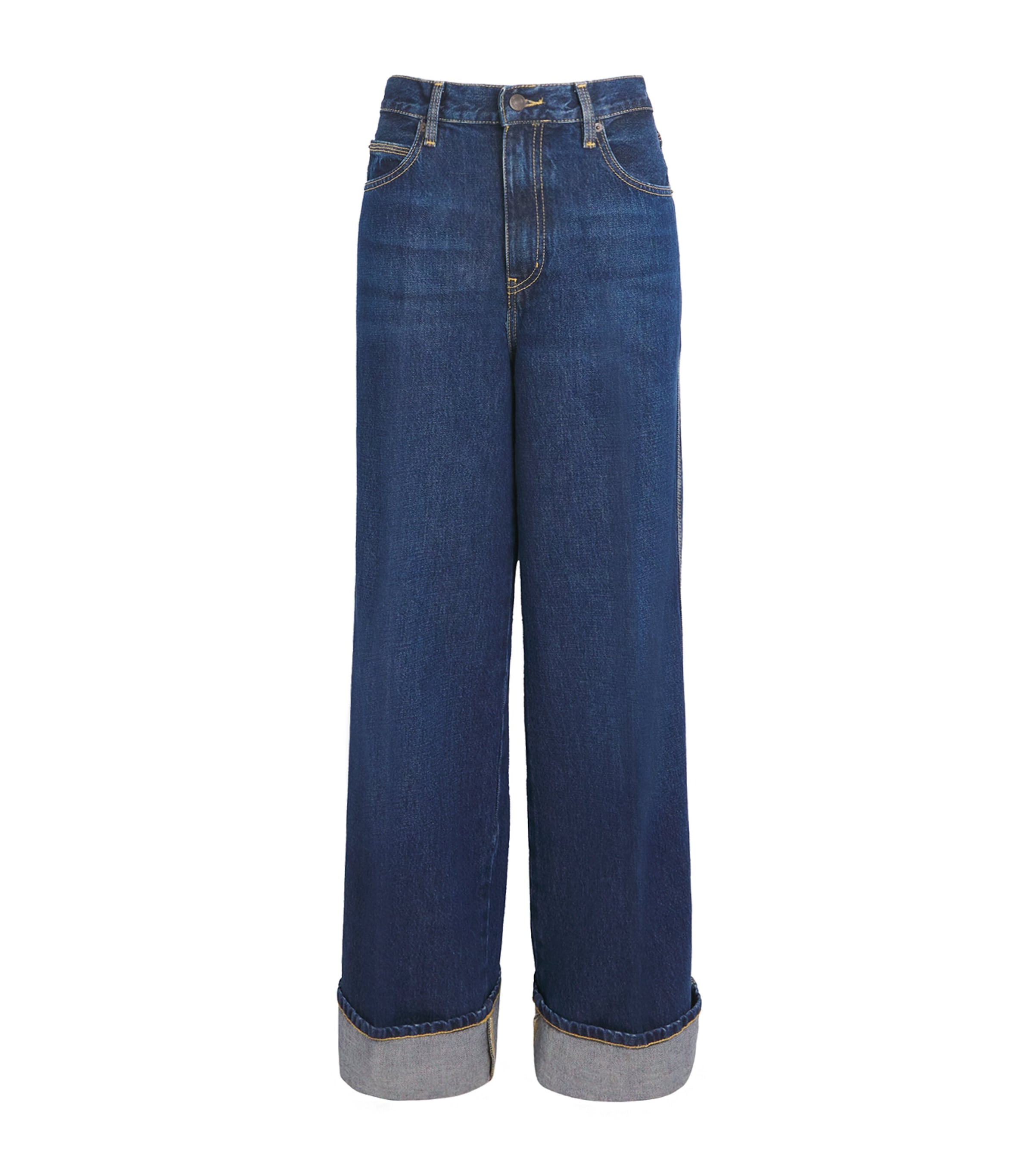 The Cuffed Wide-Leg Jeans