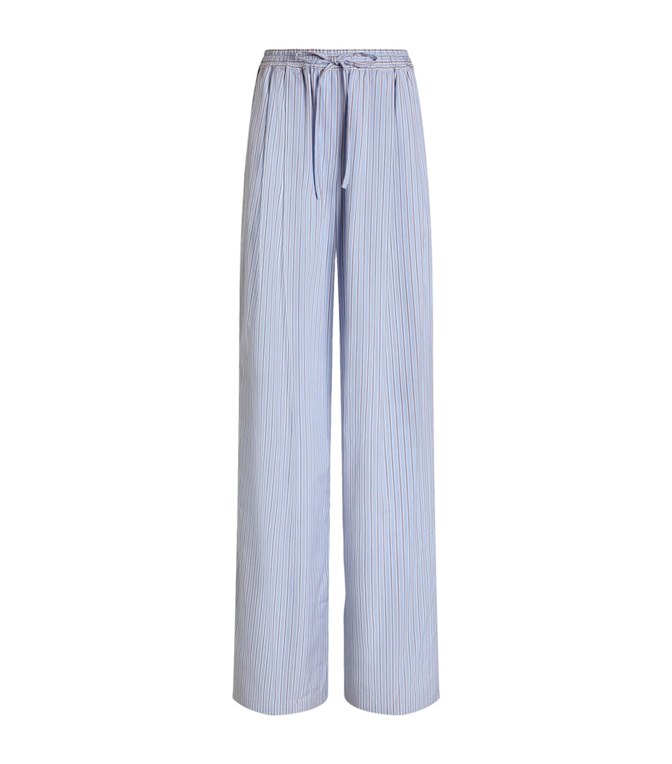 Dolce&Gabbana Womens Cotton-Silk Stripe Trousers Stri