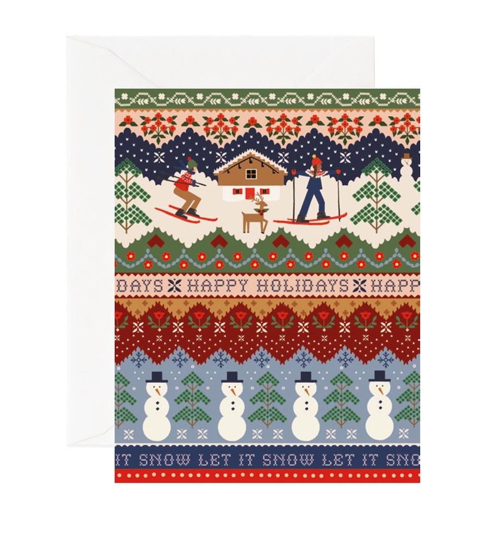 Rifle Paper Co. Ski Chalet Christmas Card Mixed