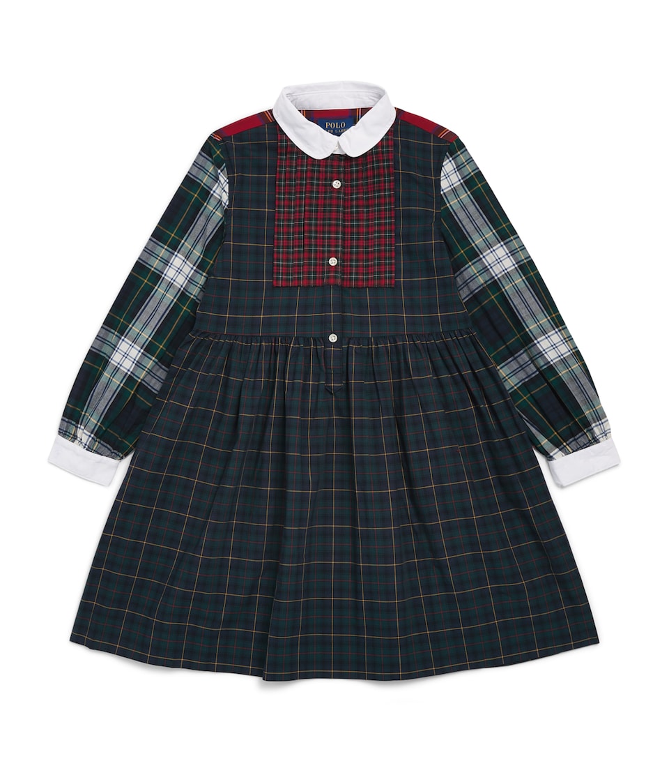 Ralph Lauren Kids Cotton Poplin Tartan Shirt Dress (2-7 Years)