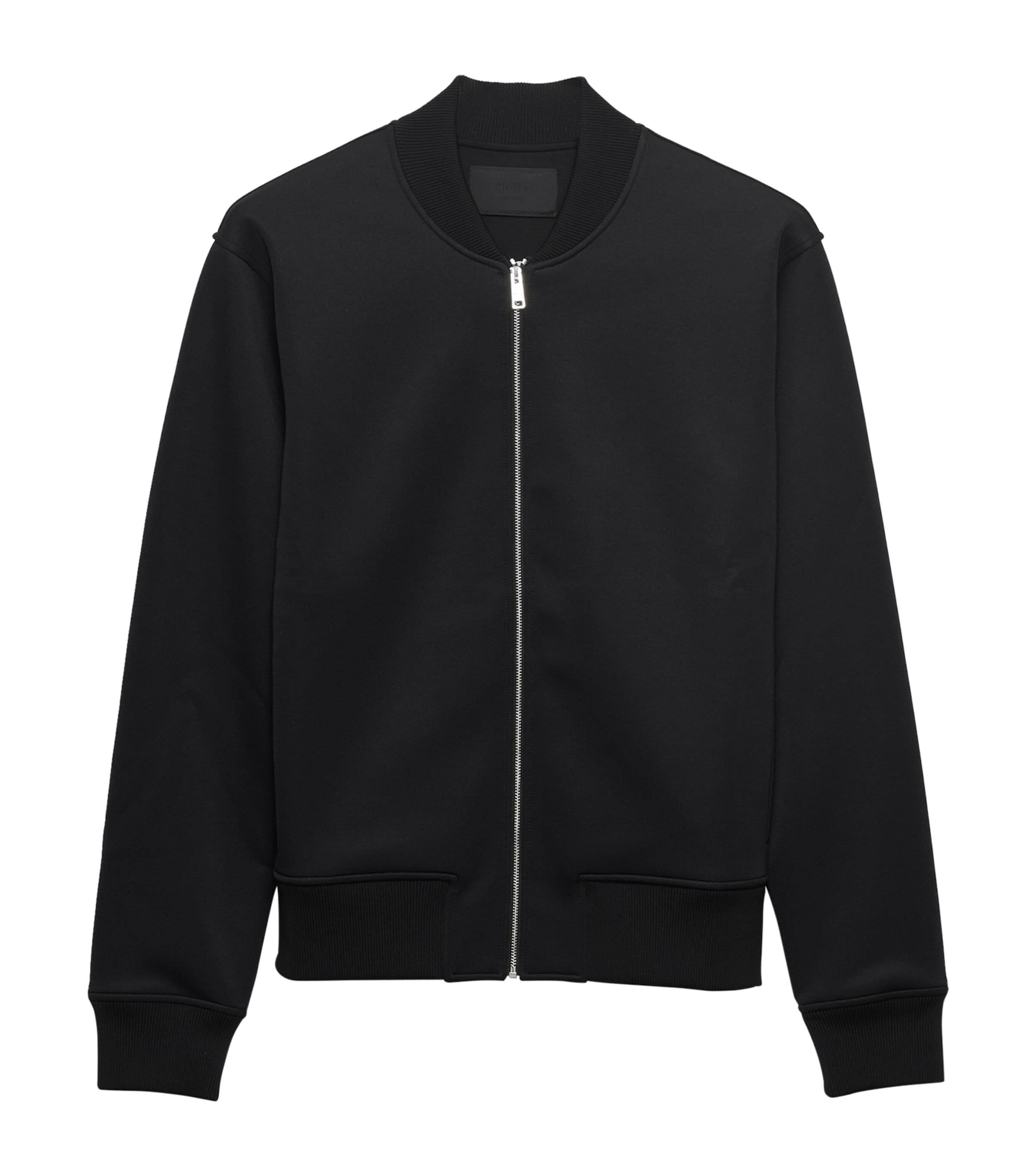 Prada Mens Jersey Bomber Jacket Black