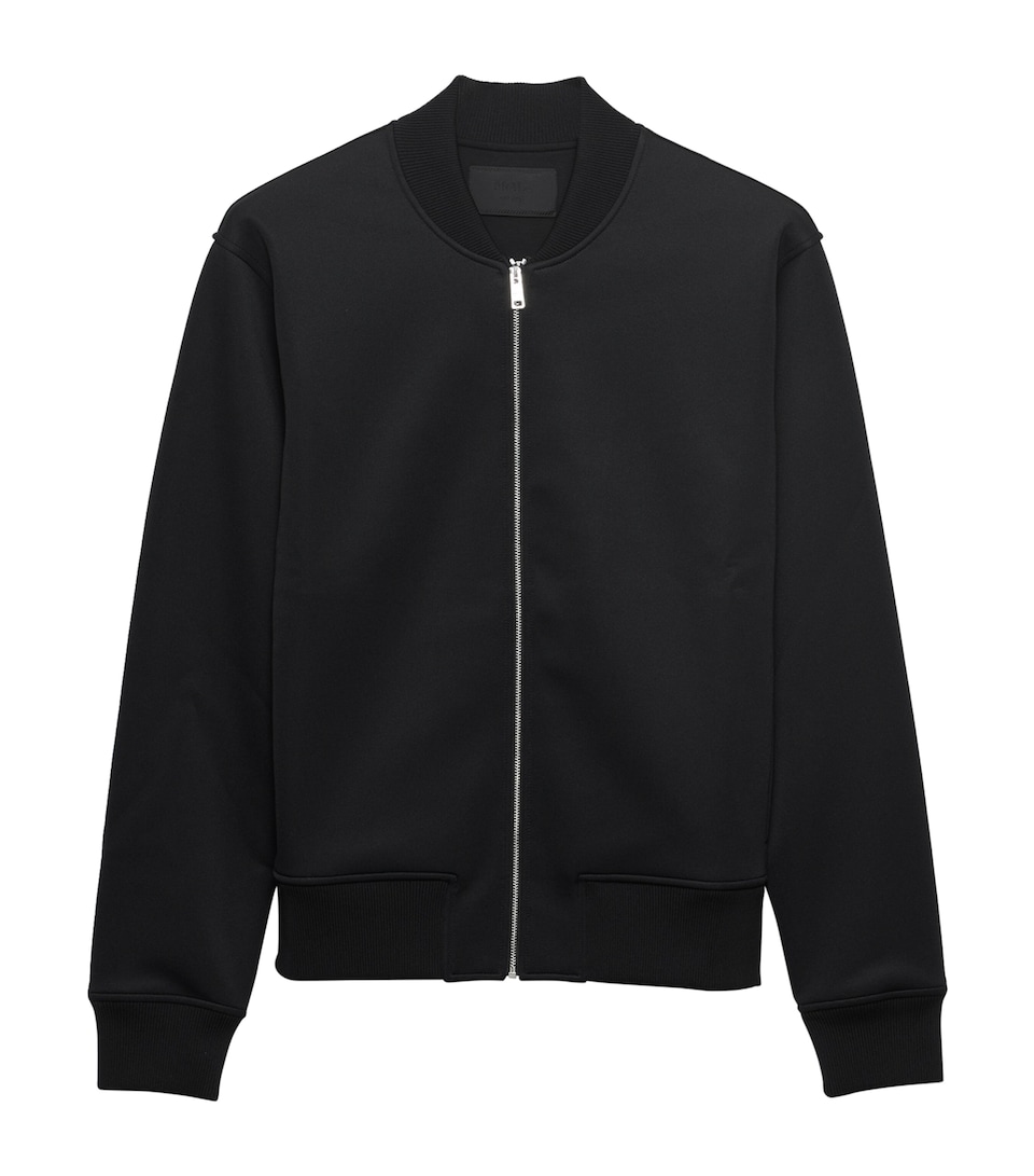 Prada Mens Jersey Bomber Jacket Black