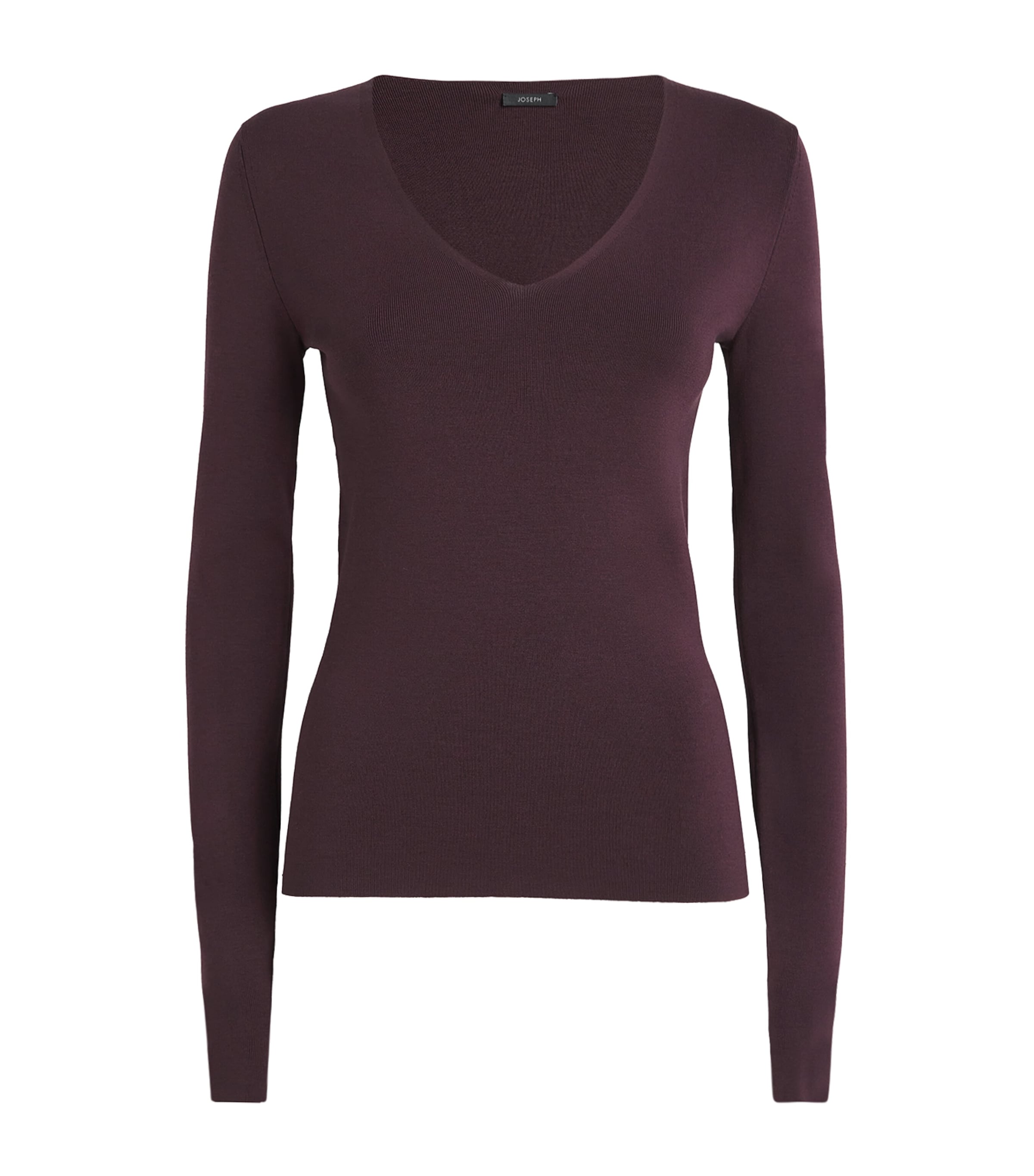 Stretch-Silk V-Neck Top