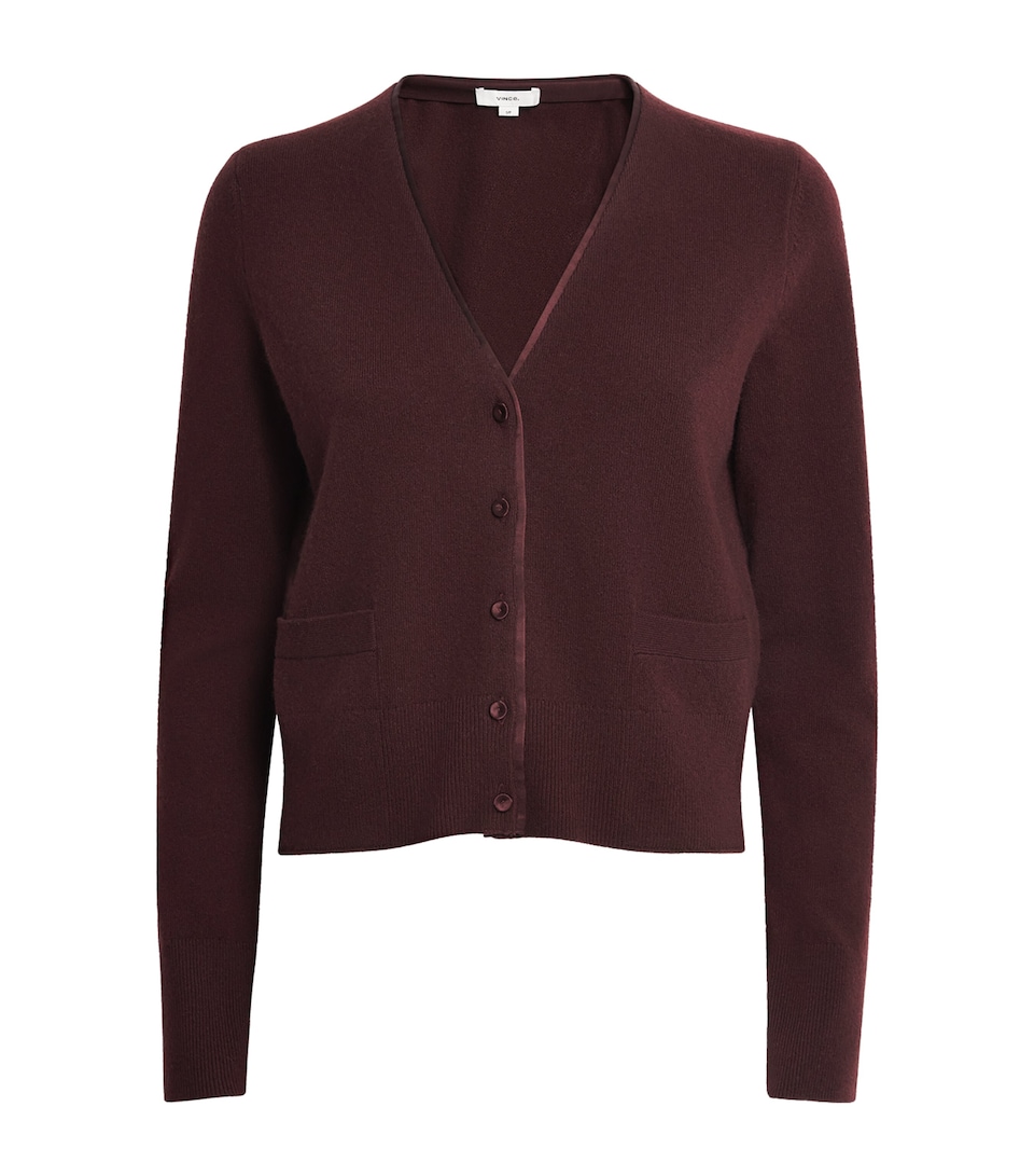 Wool-Blend Satin-Trim Cardigan