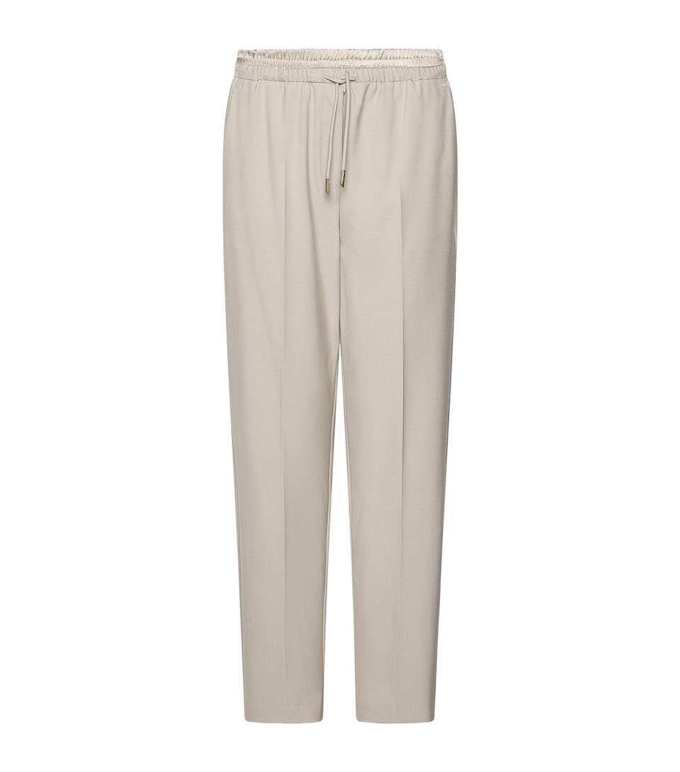 Marella Womens Drawstring Straight Trousers Turtledove