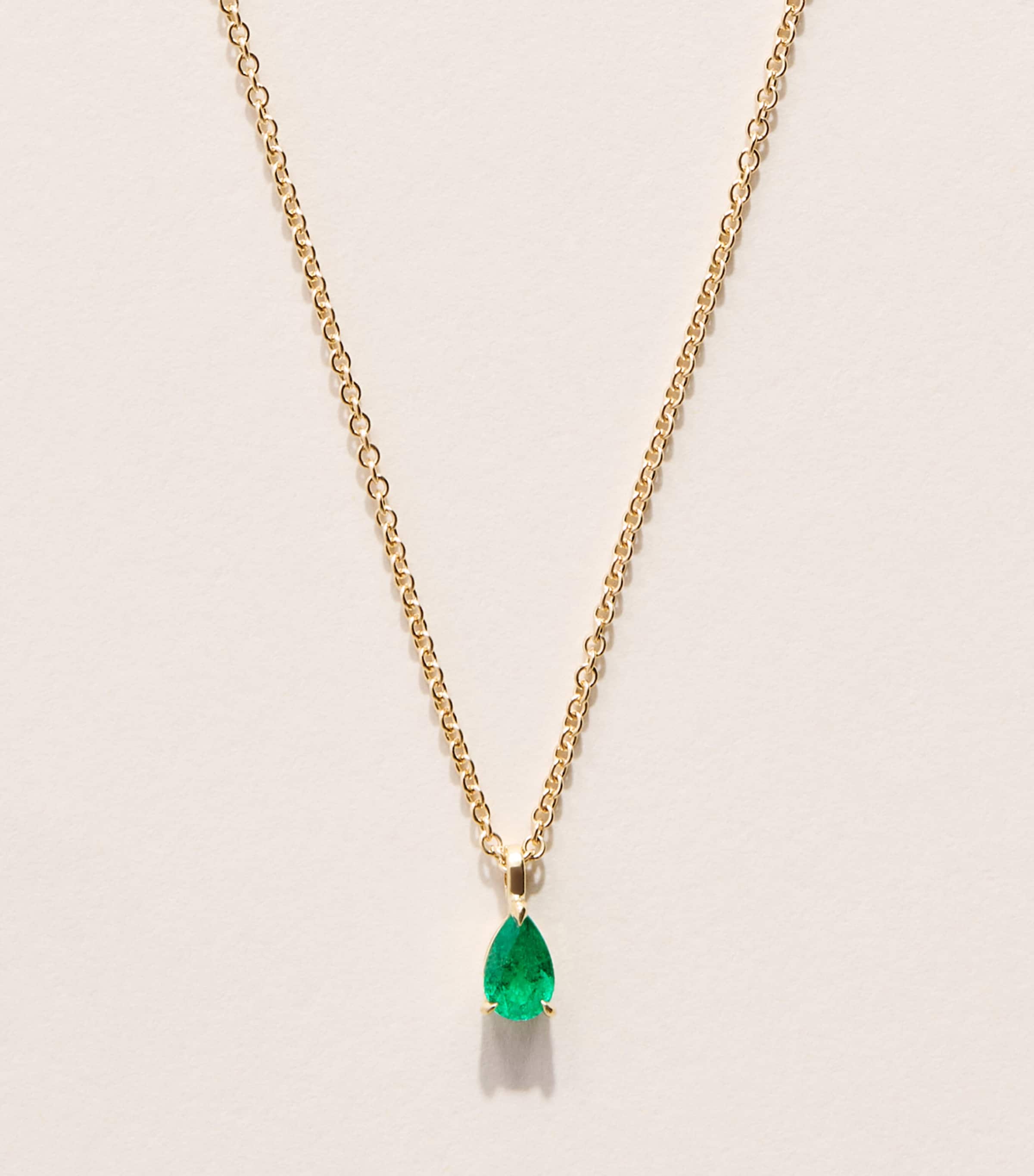 Anita Ko Yellow Gold and Emerald Pendant Necklace Yellow Gold