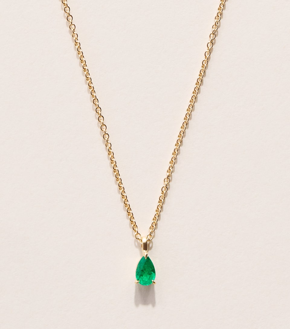 Anita Ko Yellow Gold and Emerald Pendant Necklace Yellow Gold