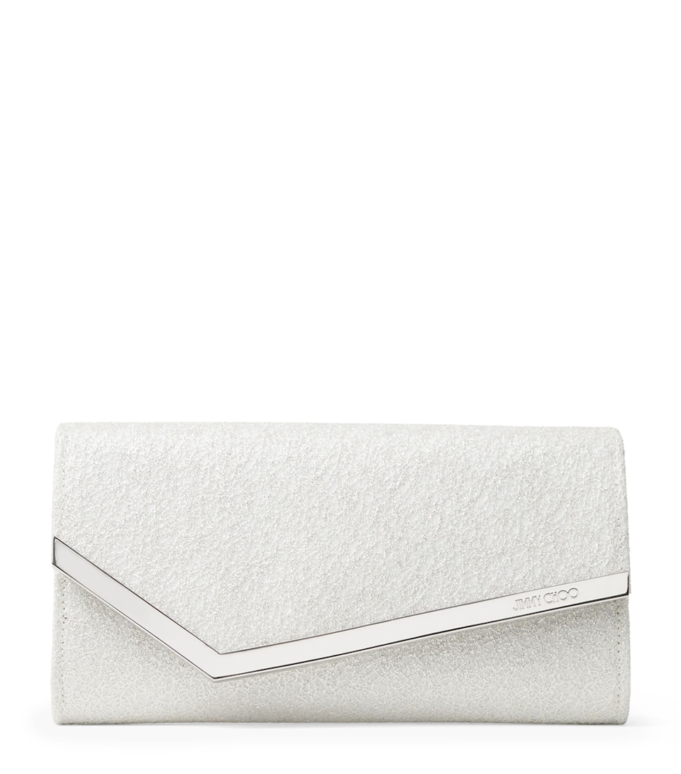 Jimmy Choo Emmie Clutch Bag Ivory/silver