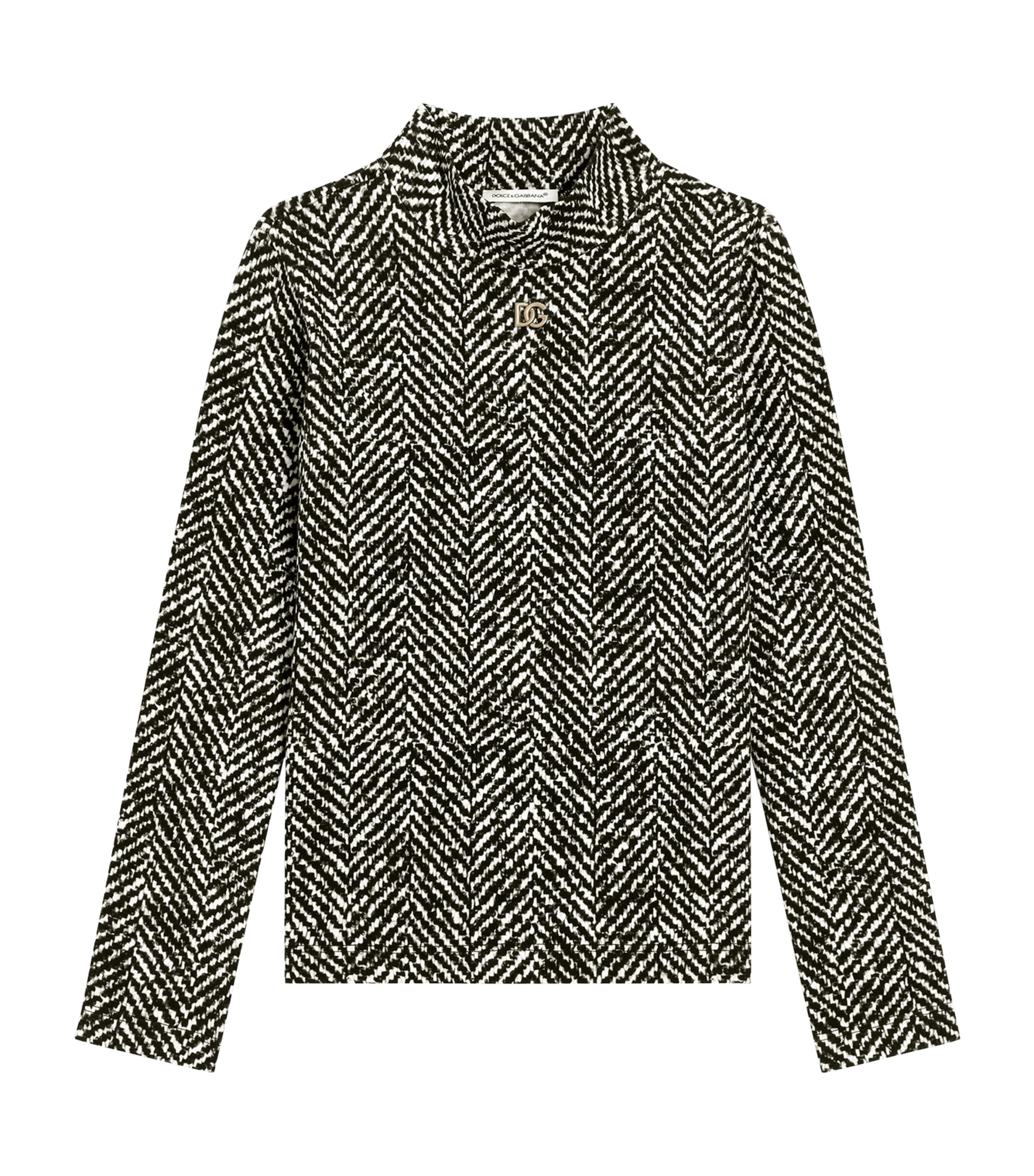 Virgin Wool Chevron Slim Top (8-12 Years)