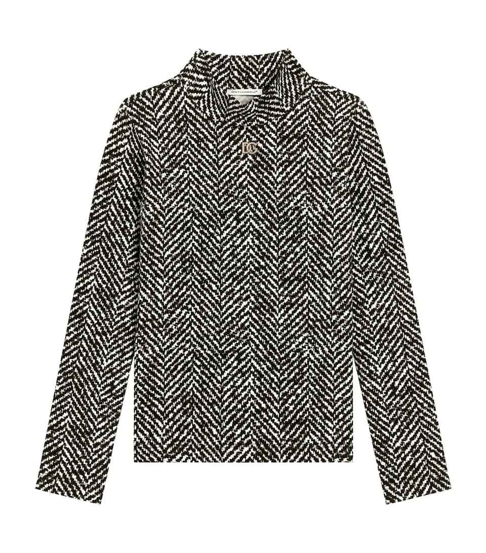 Virgin Wool Chevron Slim Top (8-12 Years)