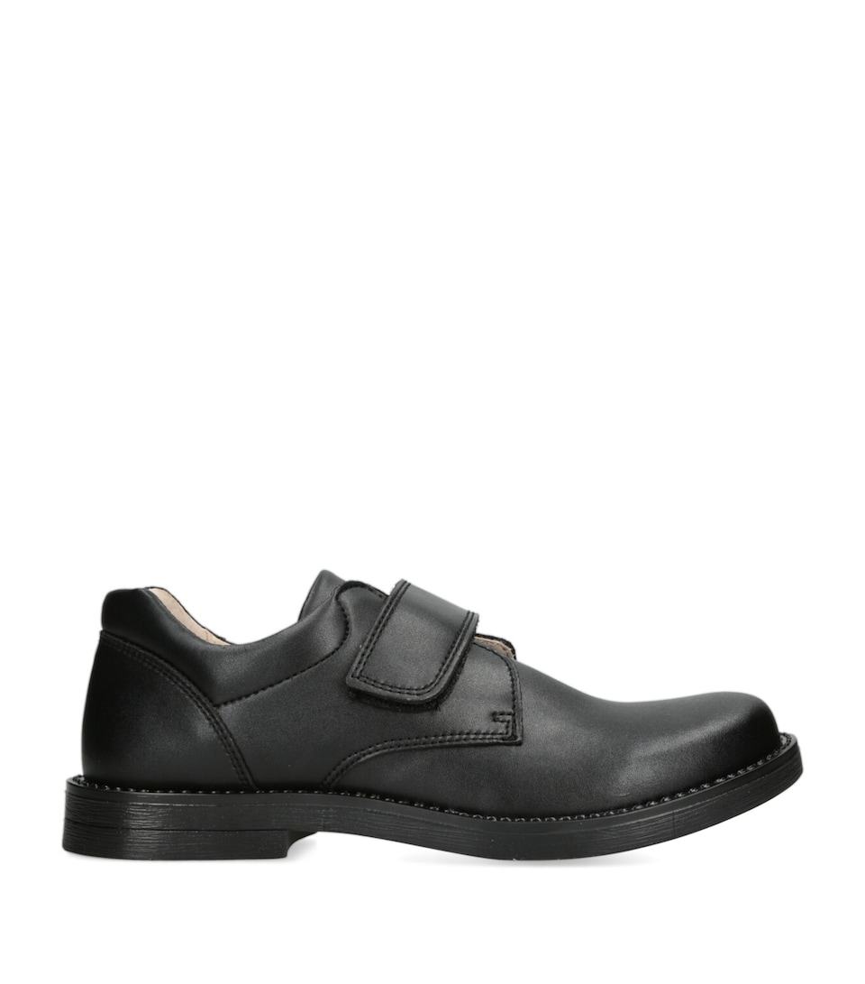 Trotters Leather George School Shoes Black