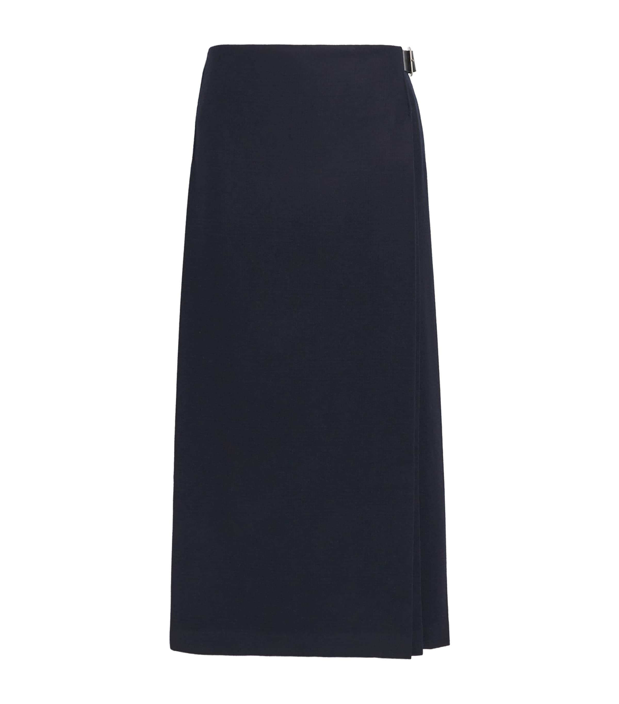Johnstons Of Elgin Womens x Le Kilt Wool-Cashmere Pleated Midi Skirt Nv Shdow Chck