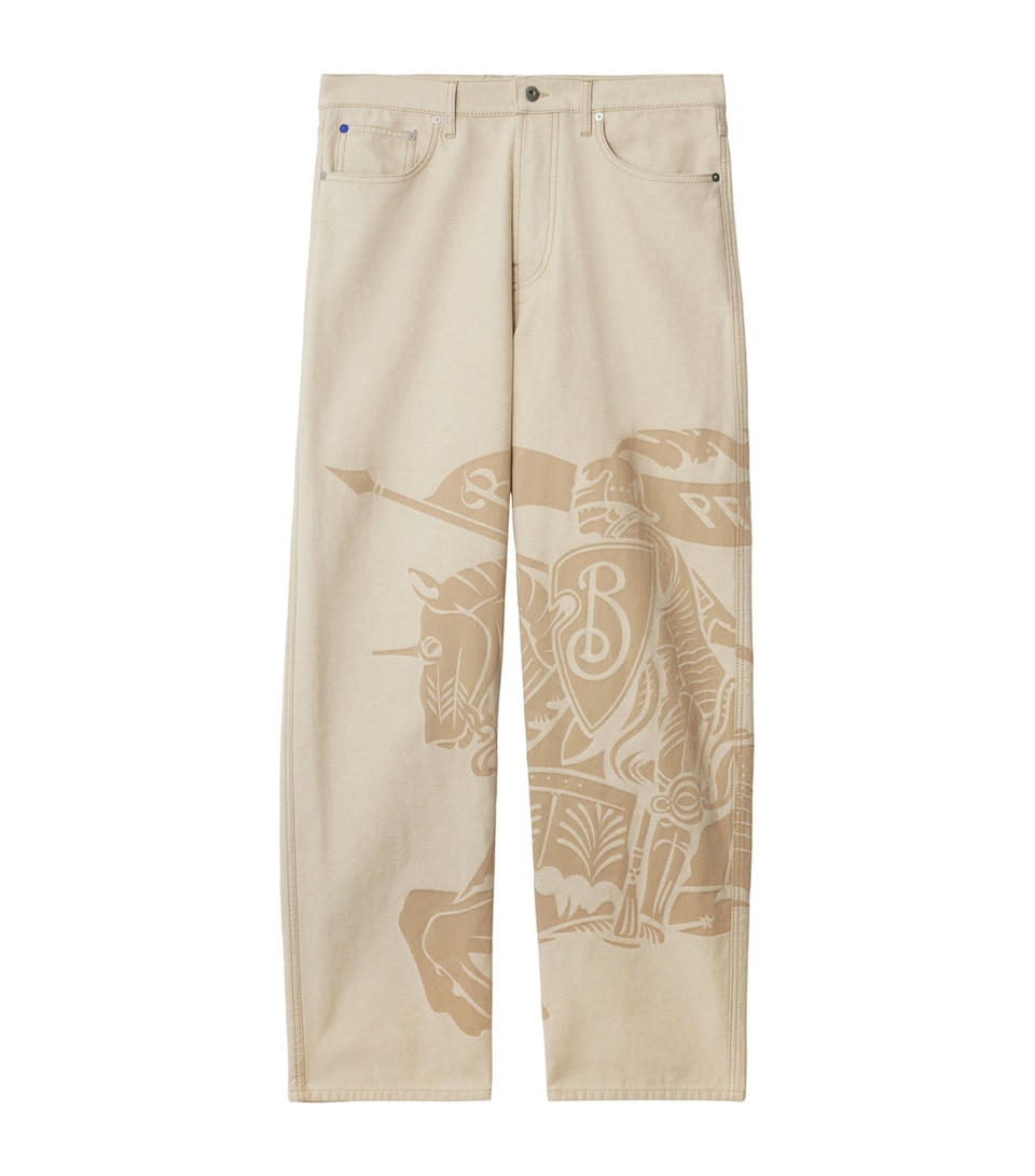 Equestrian Knight Design Straight Jeans