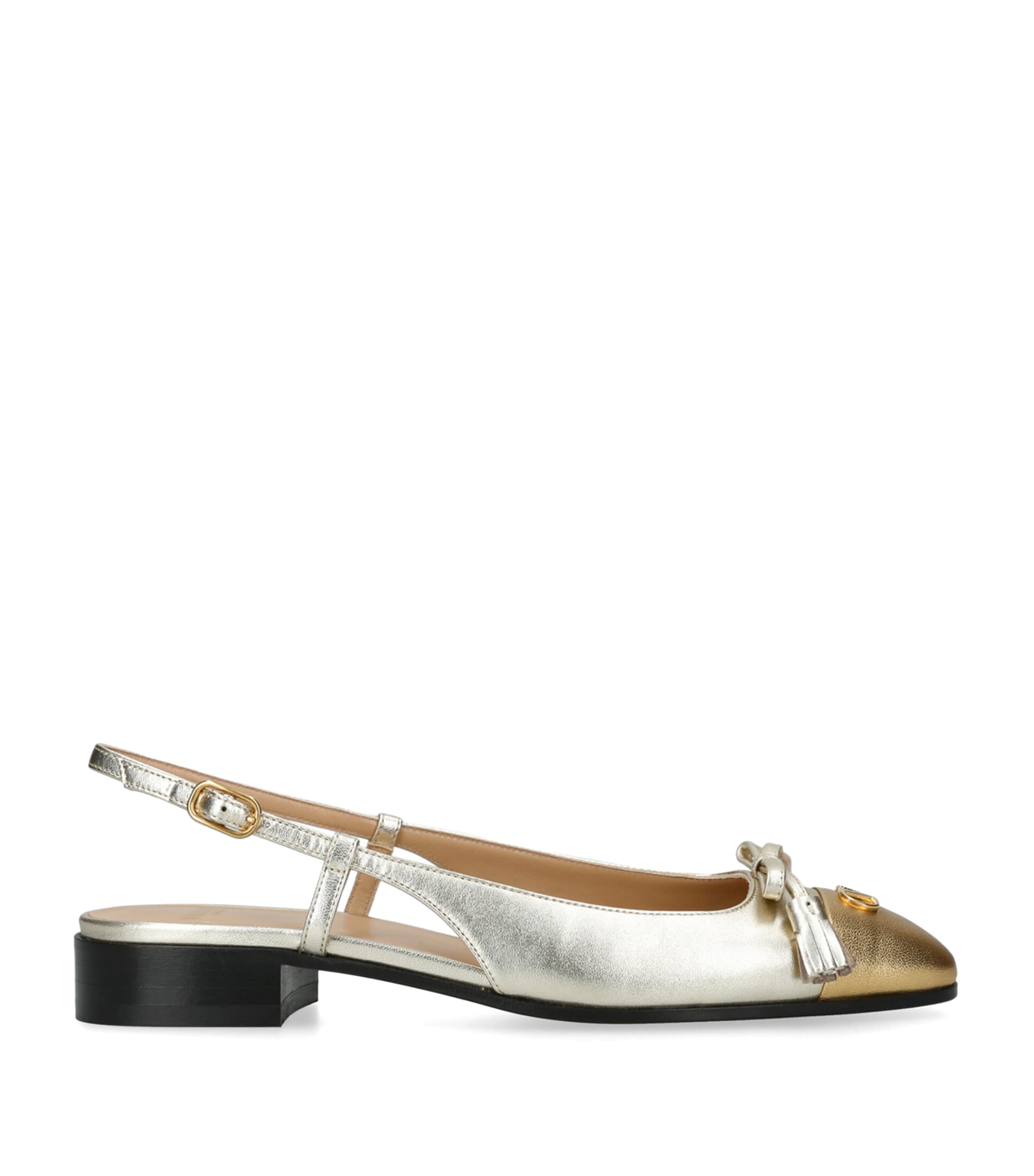 Leather Valet du Roi Slingback Flats 25