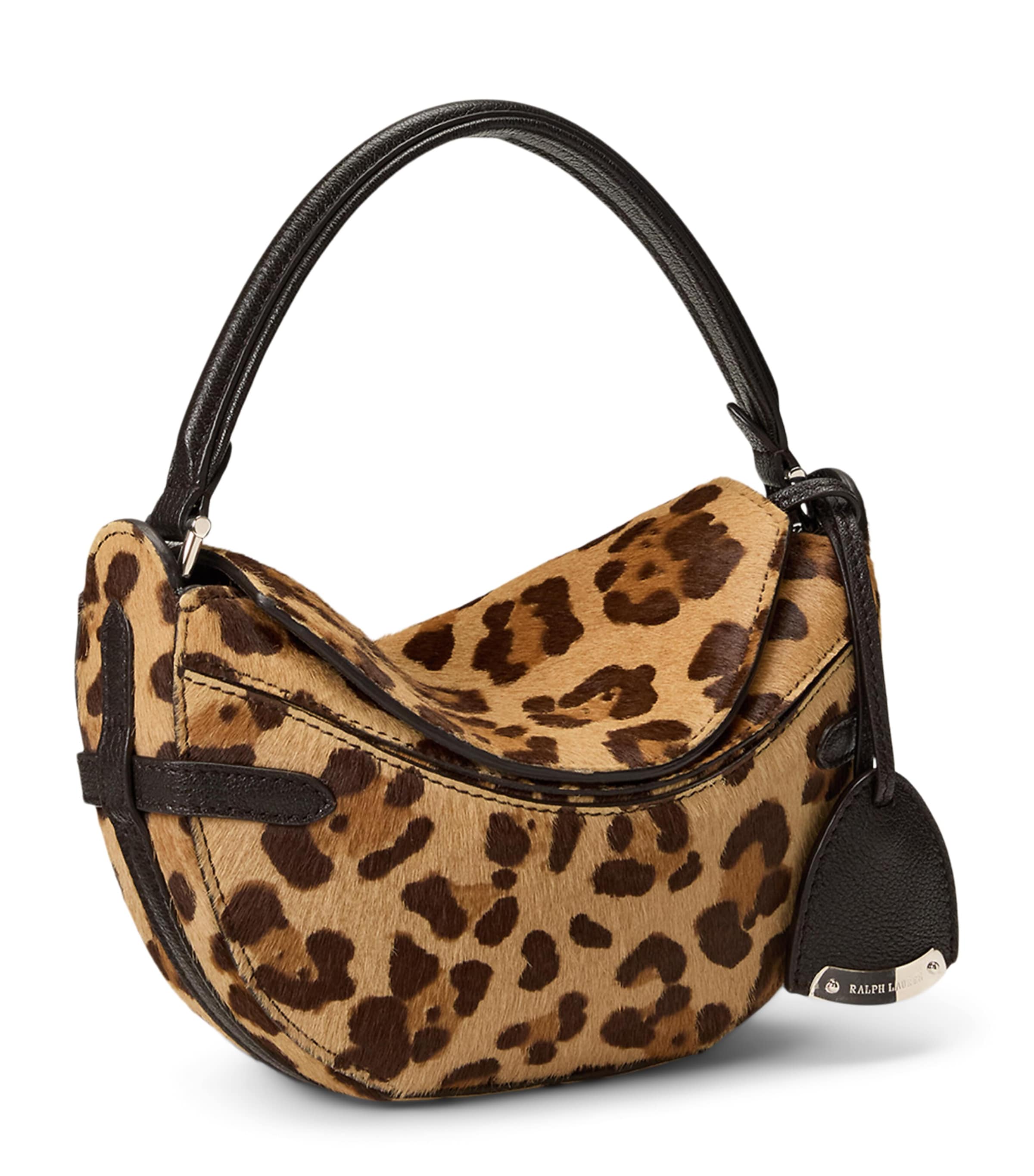 Ralph Lauren Collection Mini Pony Hair Ralph Cross-Body Bag Tan Multi/chocolate
