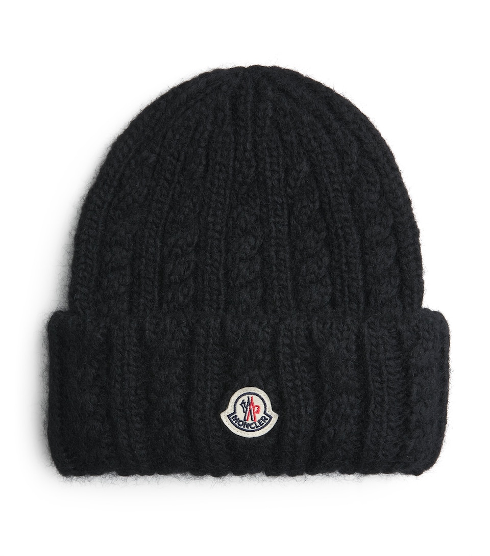 Moncler Virgin Wool Logo Beanie