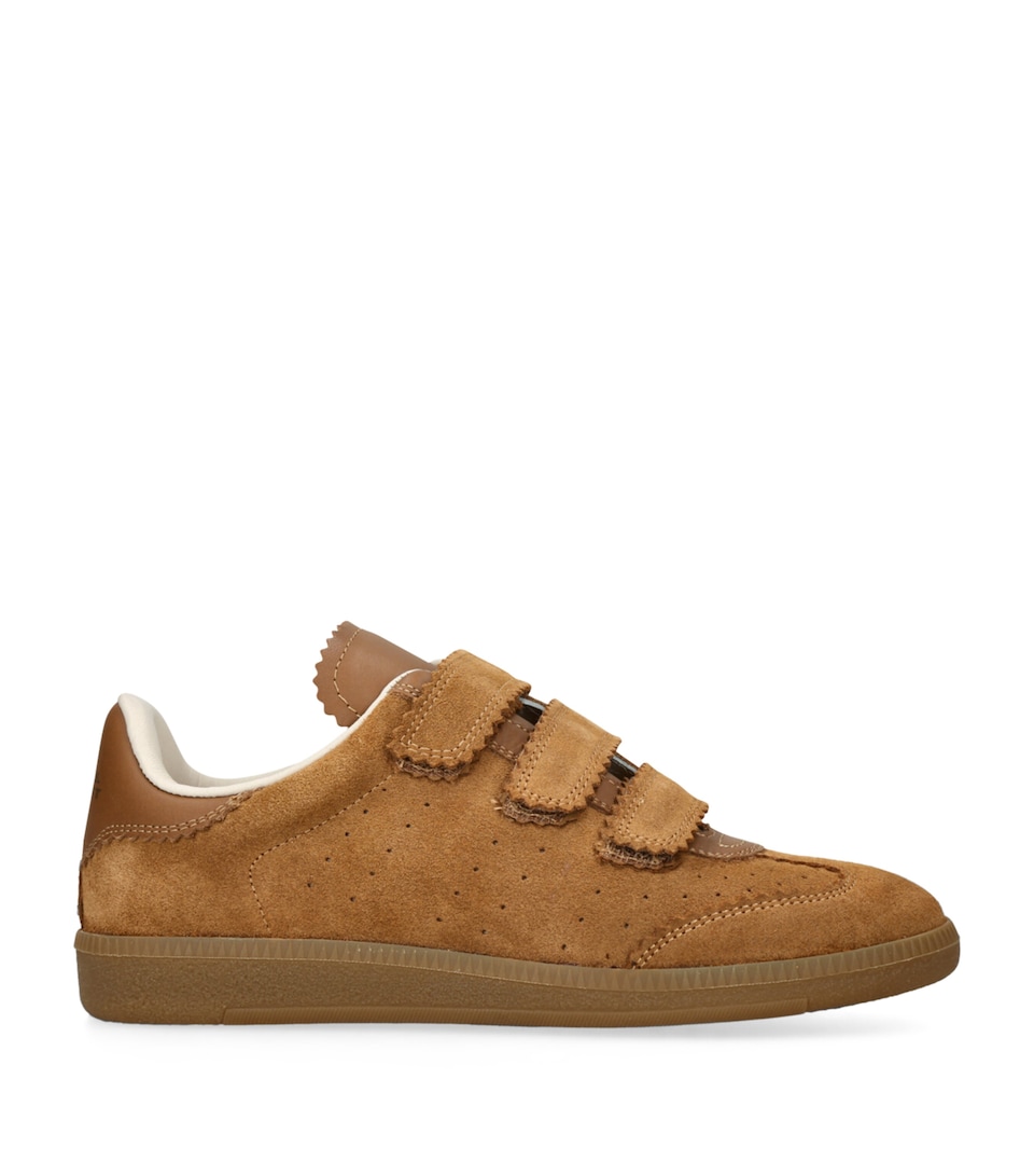 Isabel Marant Suede Velcro Beth Sneakers Camel/comb