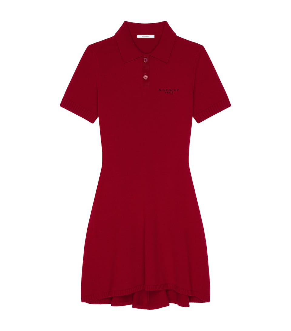 Wool-Cashmere Logo Mini Dress