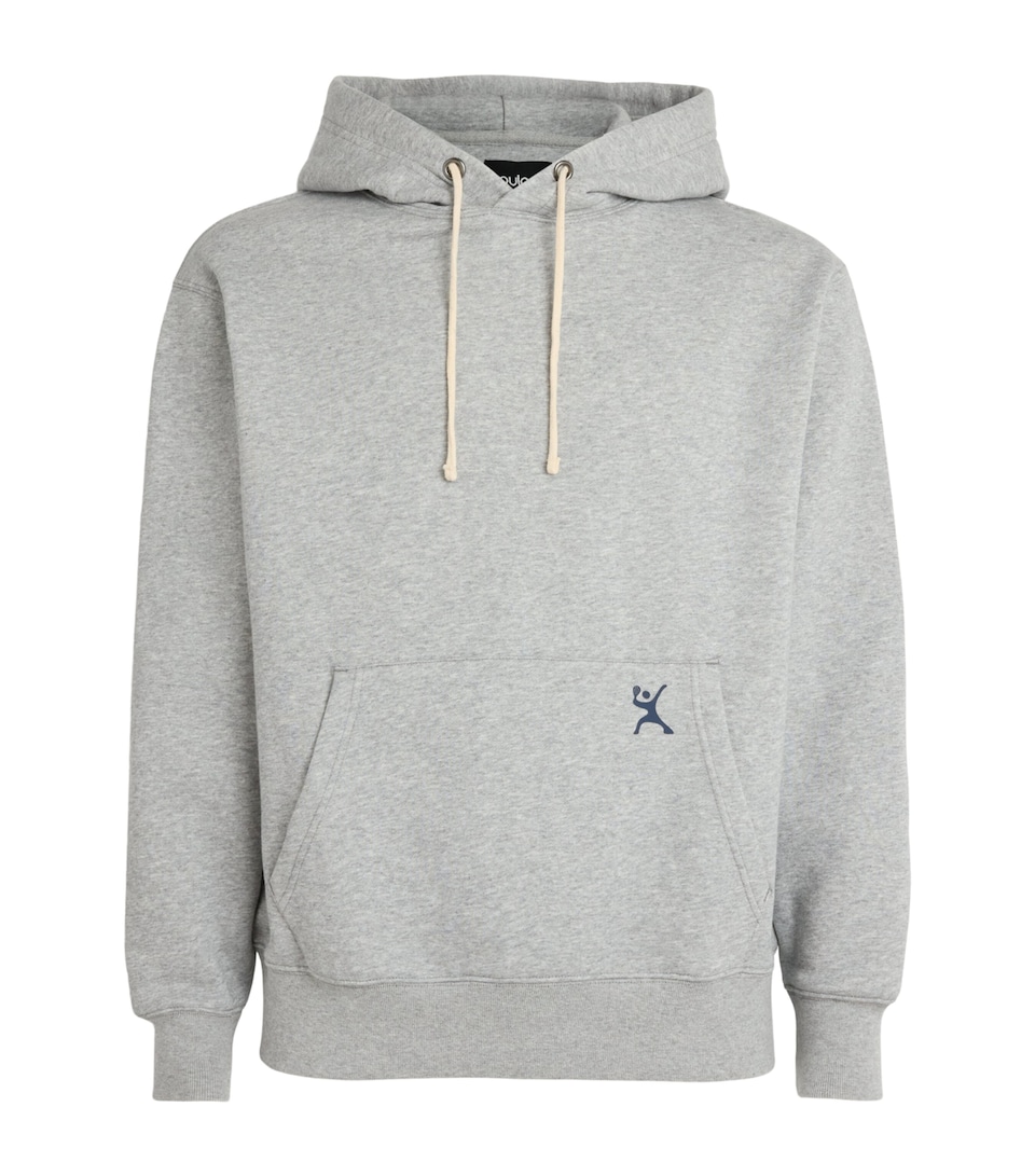 Pulco Studios Mens Cotton Fleece-Lined Hoodie Grey Marl