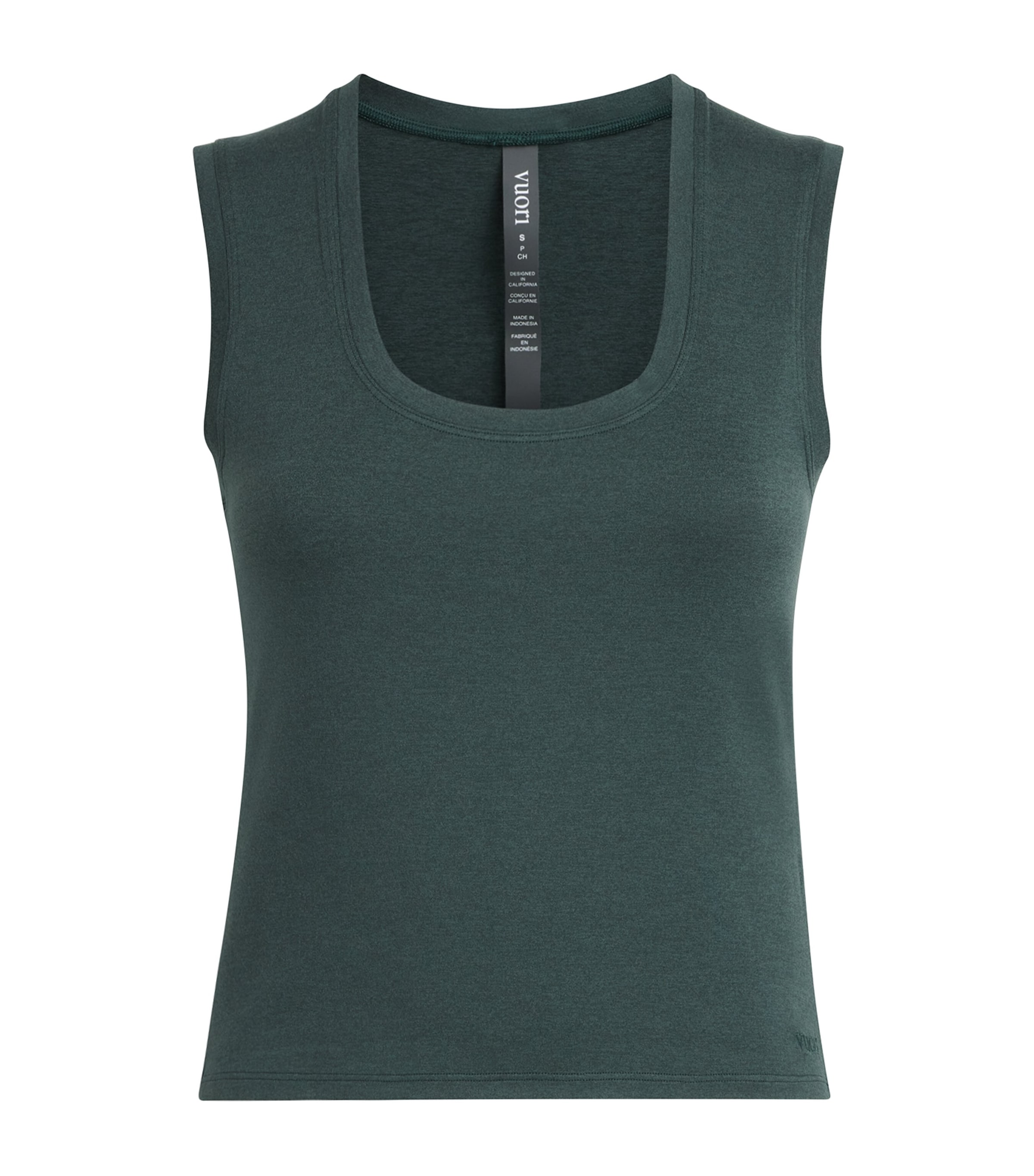VUORI Womens Scoop-Neck Halo Essential Tank Top Hemlock Heather
