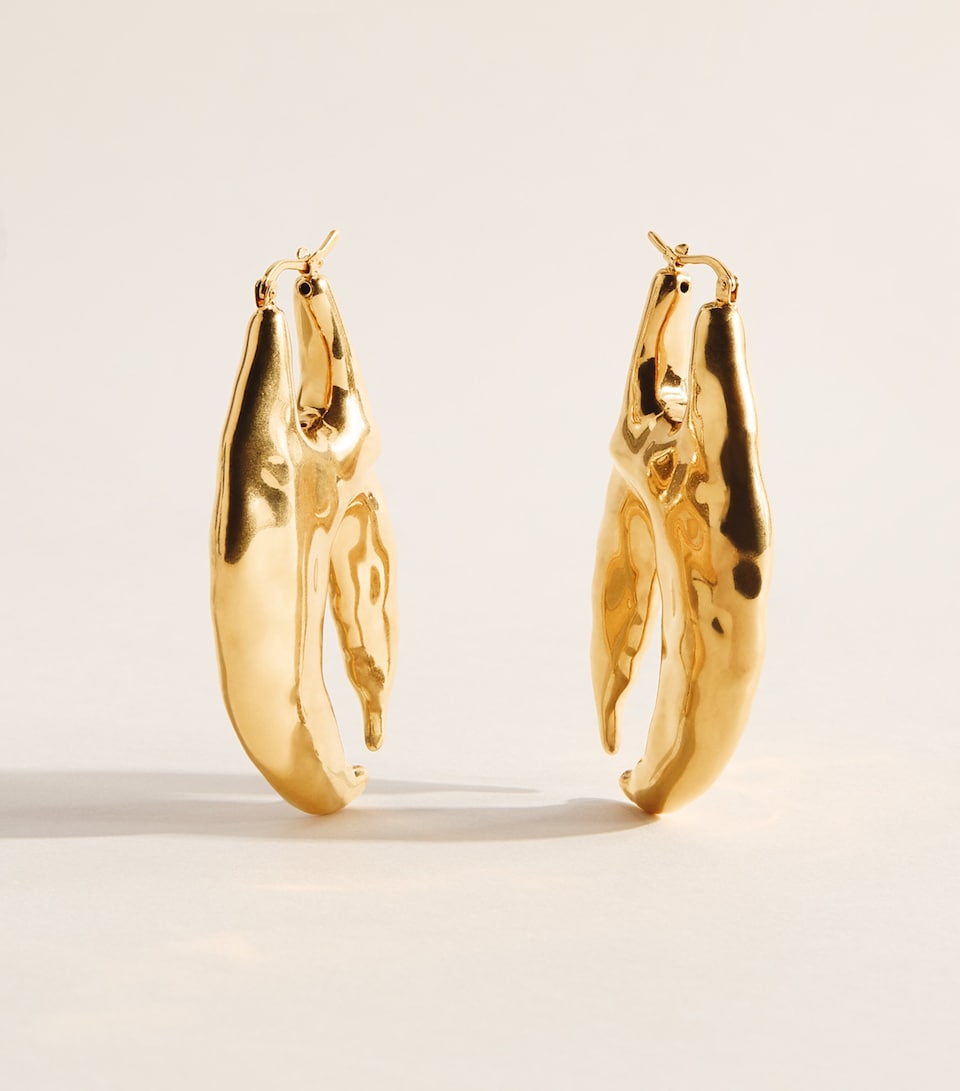 Jacquemus Brass Homard Earrings Gold