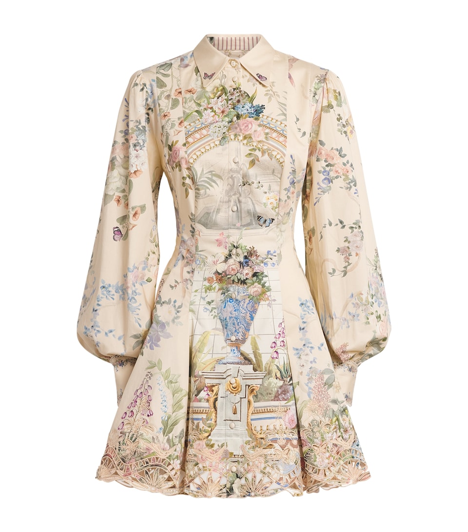 Camilla Womens Stretch-Cotton Midsummer Masterpiece Mini Shirt Dress Midsummer Msterpiece