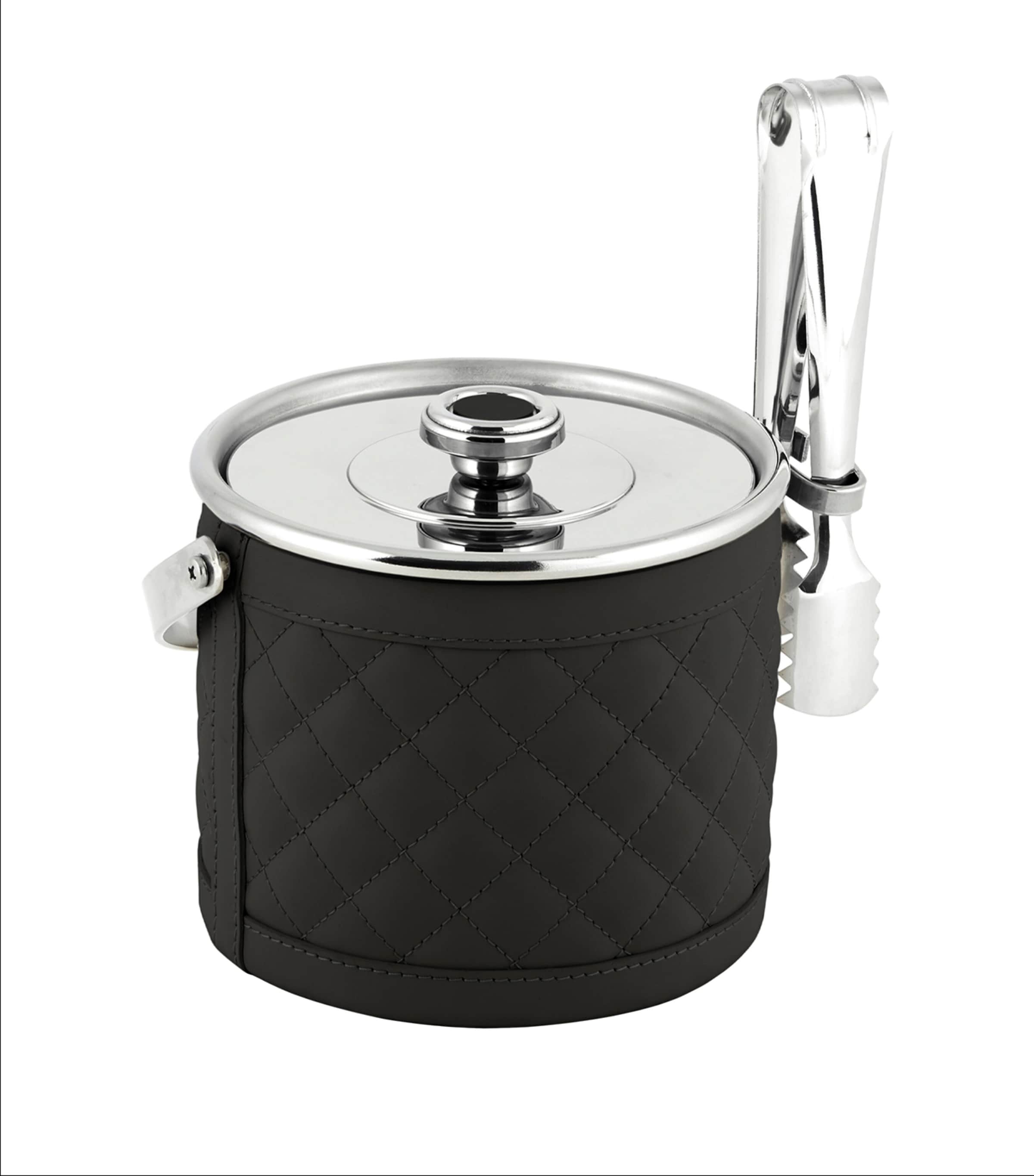 Riviere Leather Menfi Ice Bucket Black