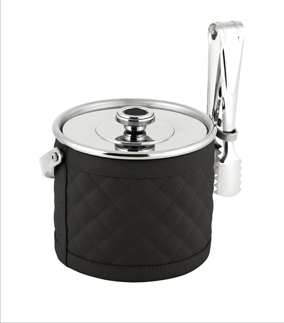 Riviere Leather Menfi Ice Bucket Black