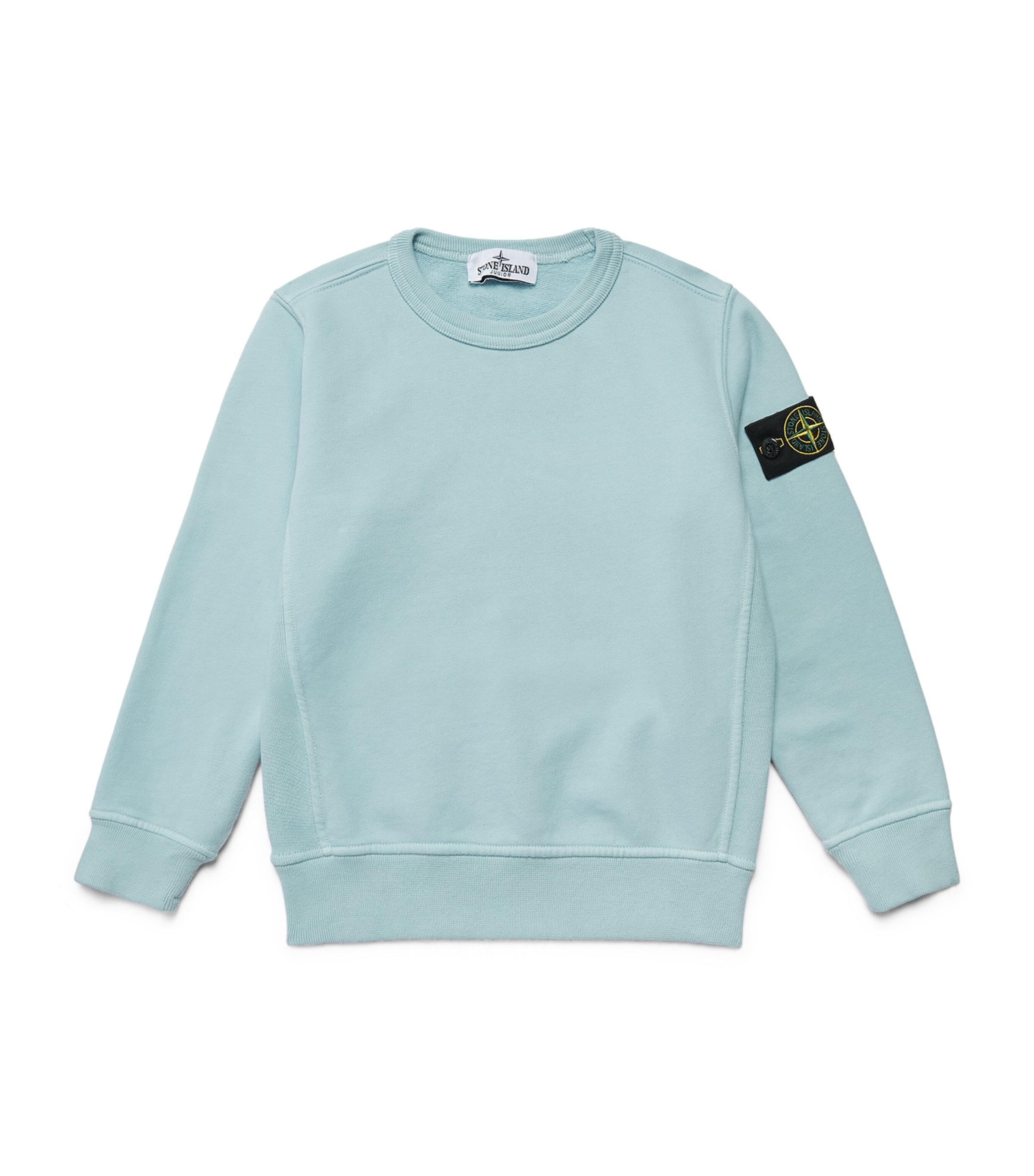 Stone Island Junior Cotton Compass Patch Sweatshirt (2-14 Years) Powder Blue