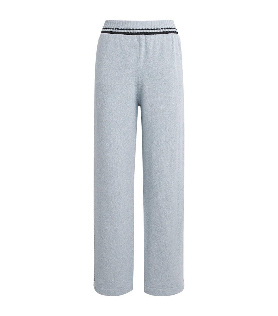 Barrie Womens Mottled Cashmere Wide-Leg Trousers Bbarnblk/bbclclu