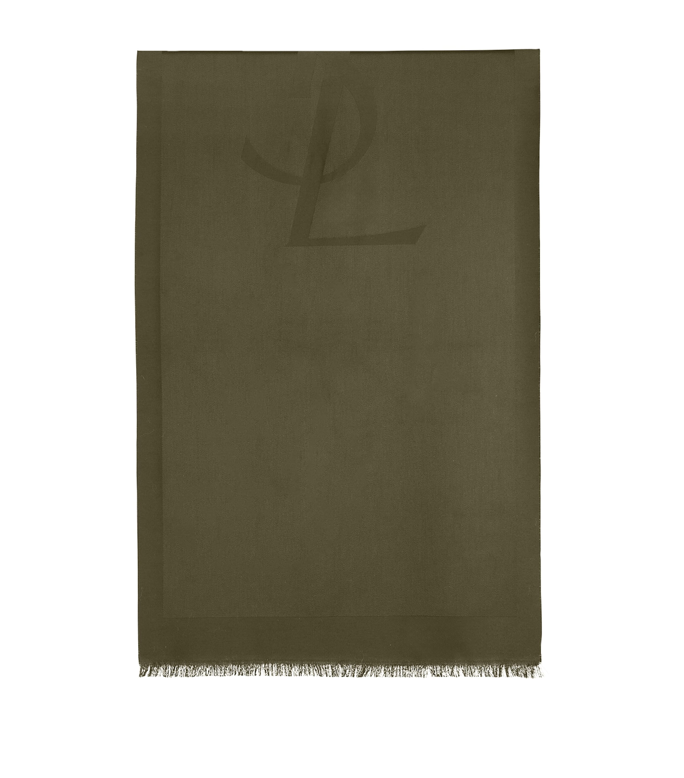 Saint Laurent Wool Cassandre Logo Scarf