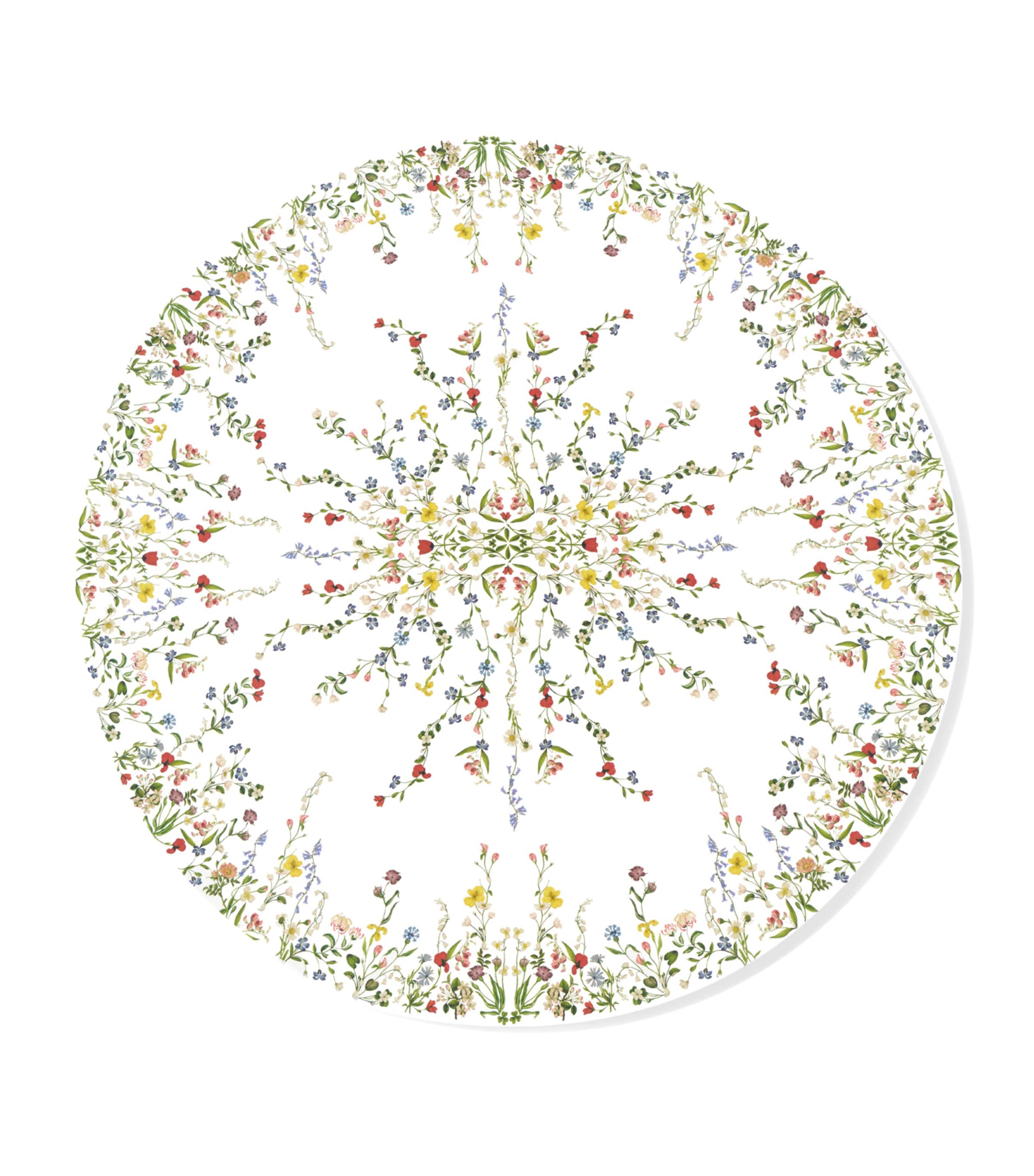 Summerill & Bishop Linen Botanical Wildflower Tablecloth (260cm) White