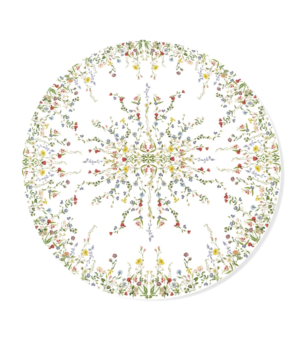 Summerill & Bishop Linen Botanical Wildflower Tablecloth (260cm) White