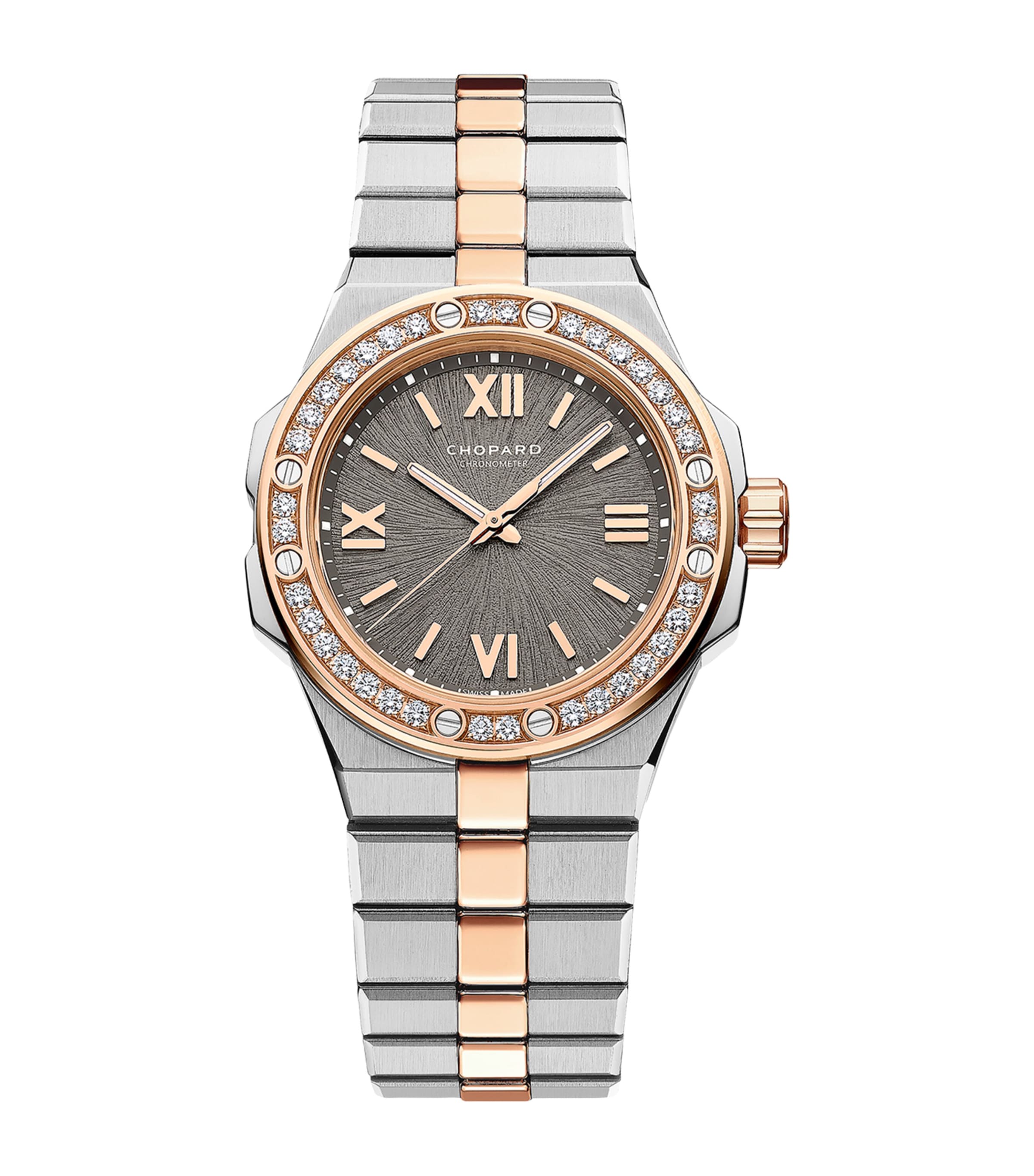 Rose Gold, Stainless Steel and Diamond Alpine Eagle Watch 33mm