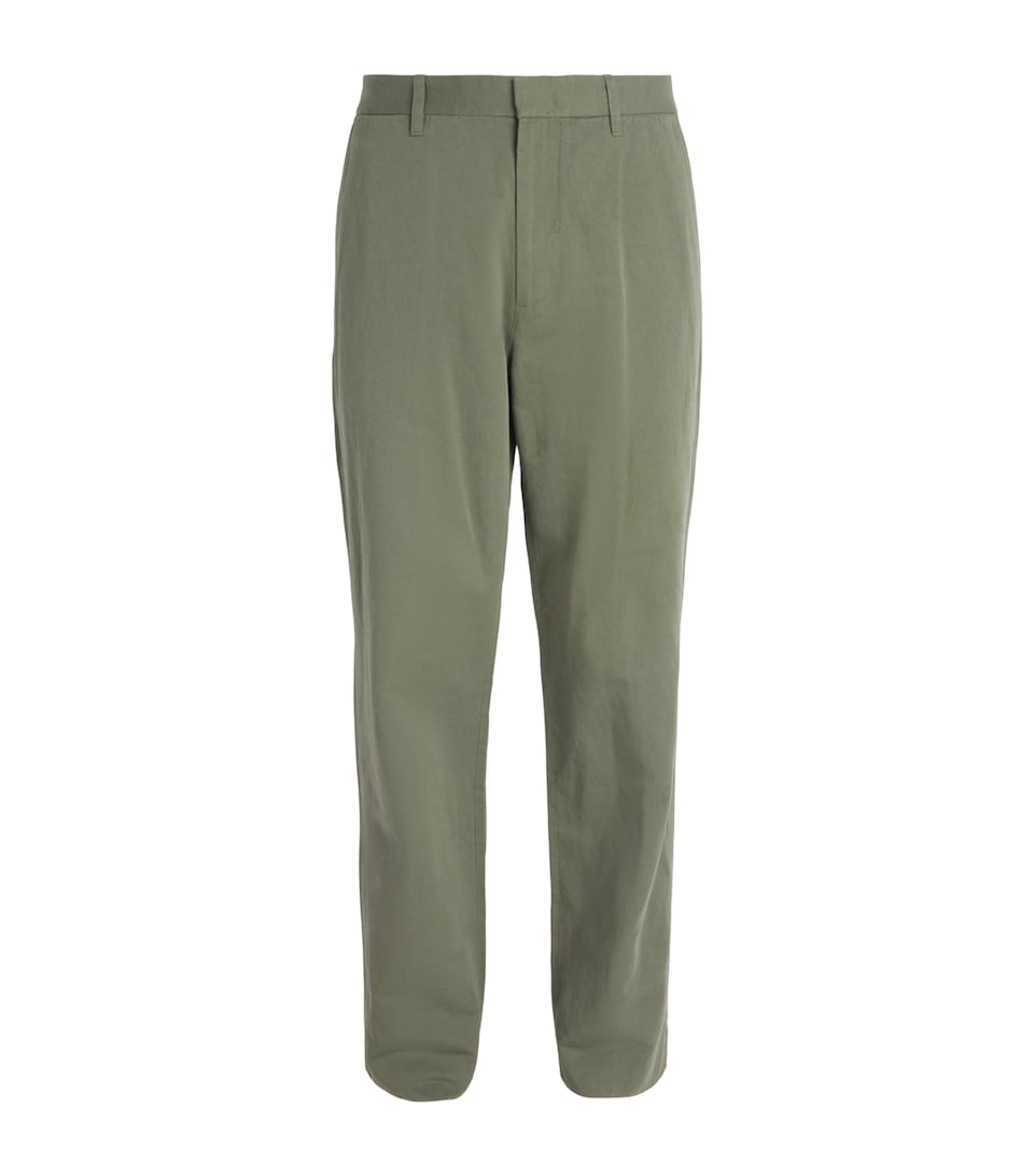 Vince Mens Cotton-Linen Louie Chinos Coulter Green