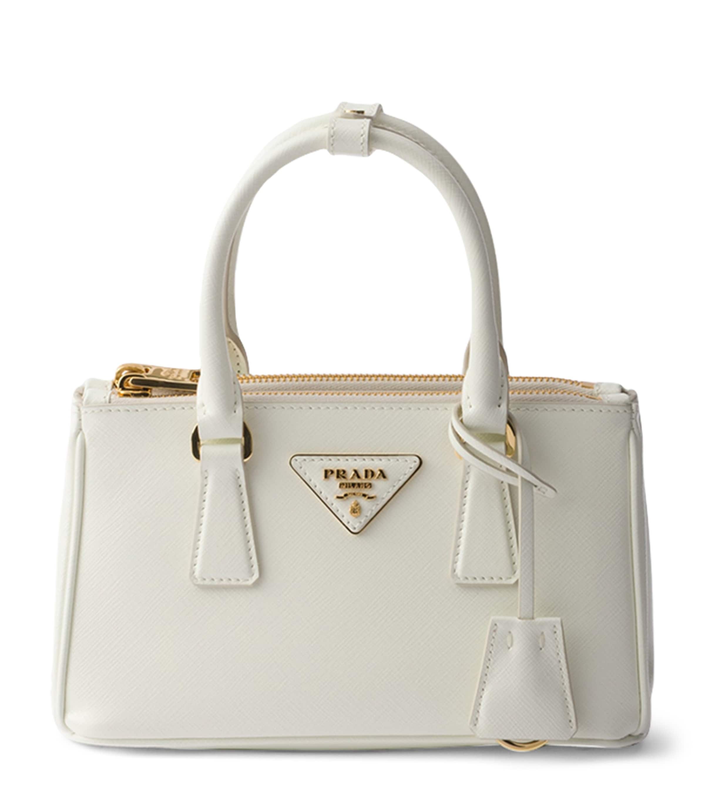 Mini Patent Saffiano Leather Galleria Top-Handle Bag