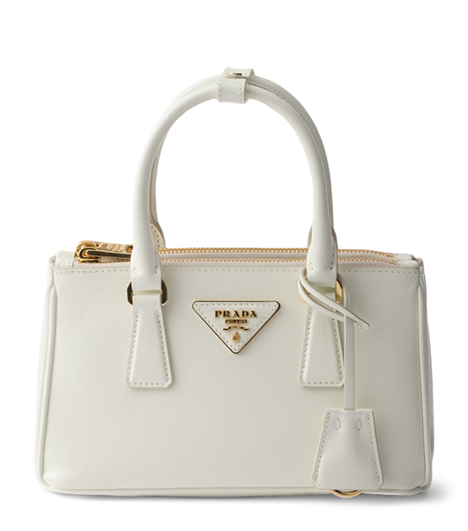 Mini Patent Saffiano Leather Galleria Top-Handle Bag
