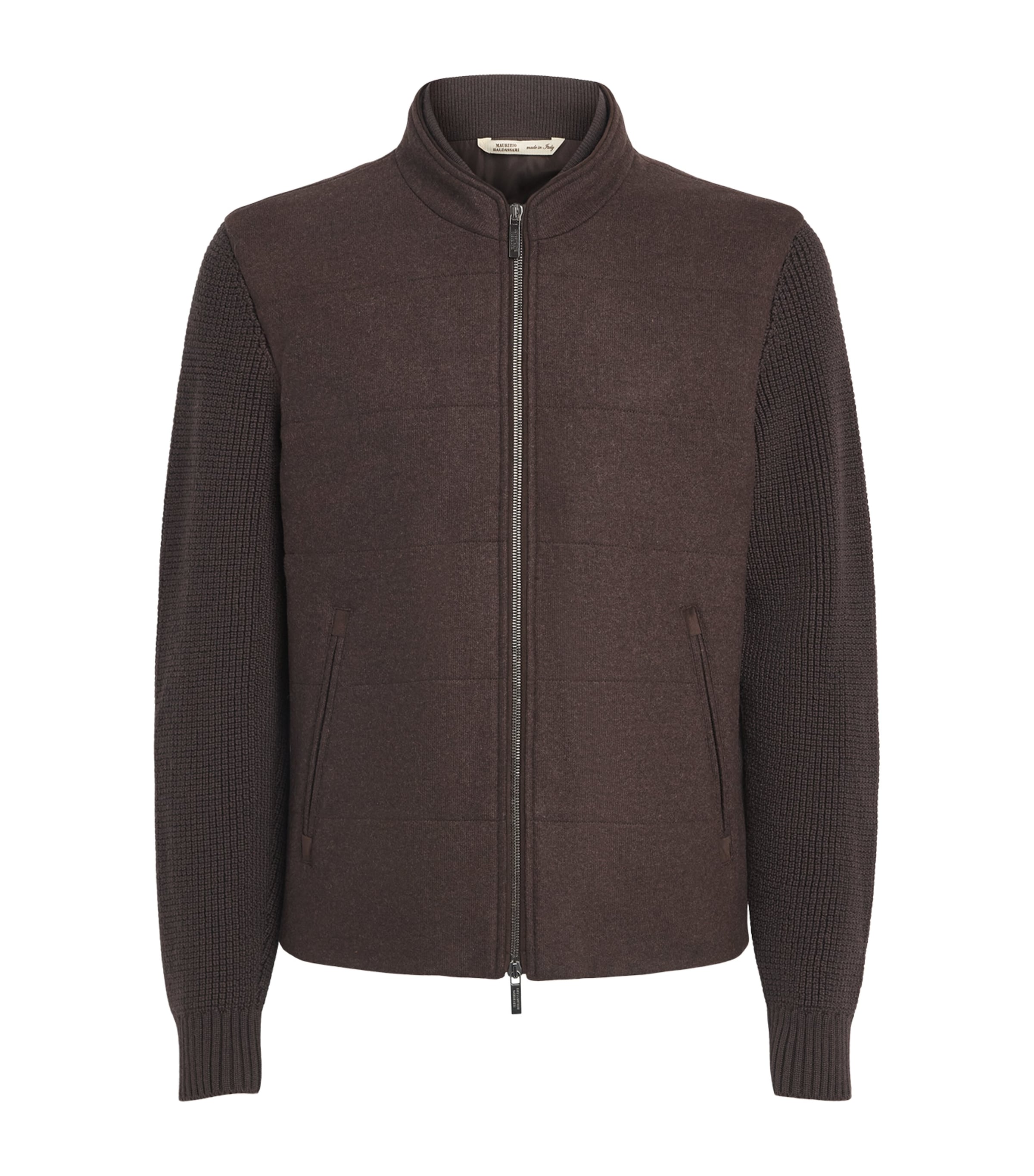 Maurizio Baldassari Stretch-Cashmere Brenta Hybrid Jacket Turkish Coffee