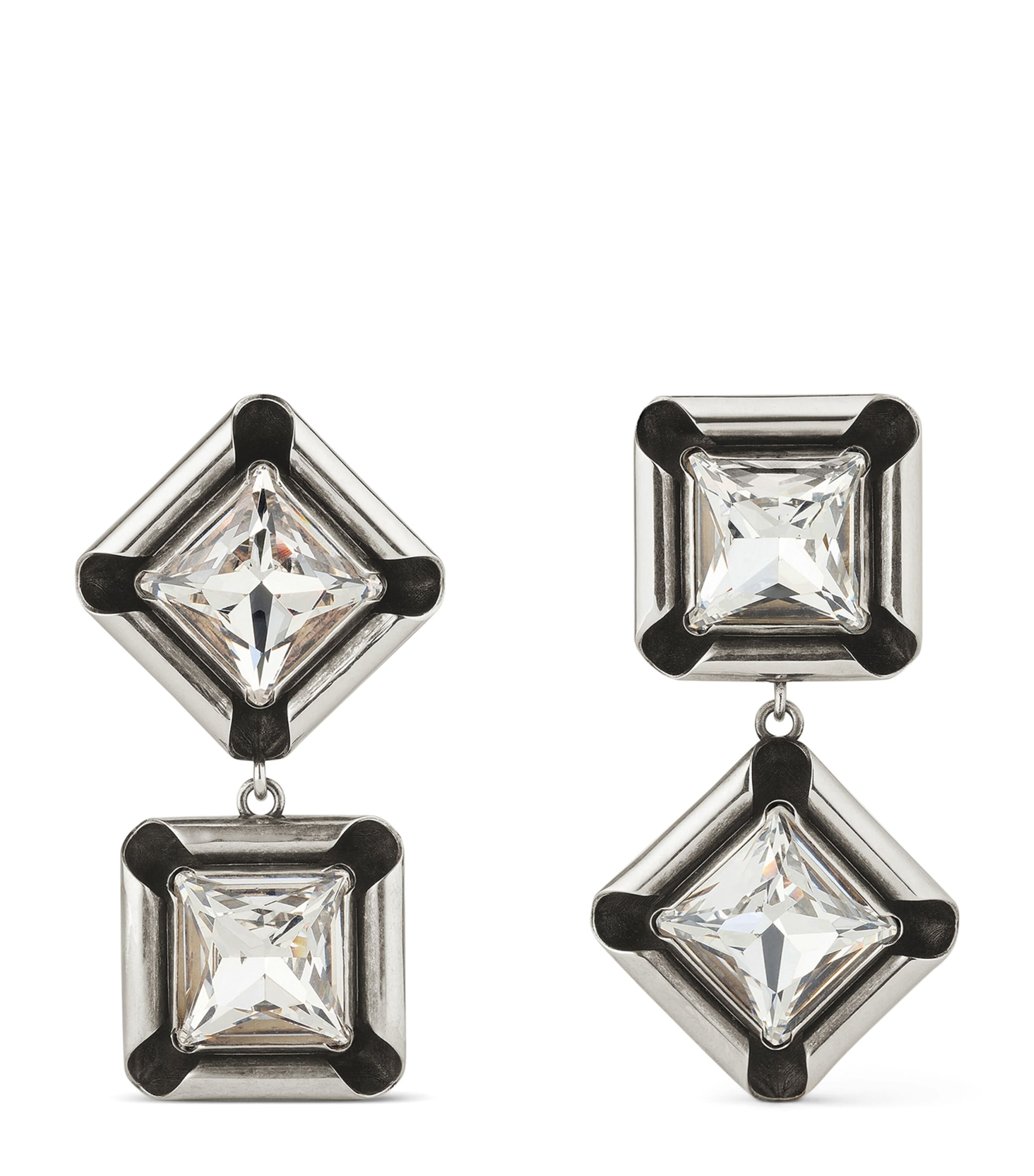 Givenchy Deconstructed Earrings Antic Silvery