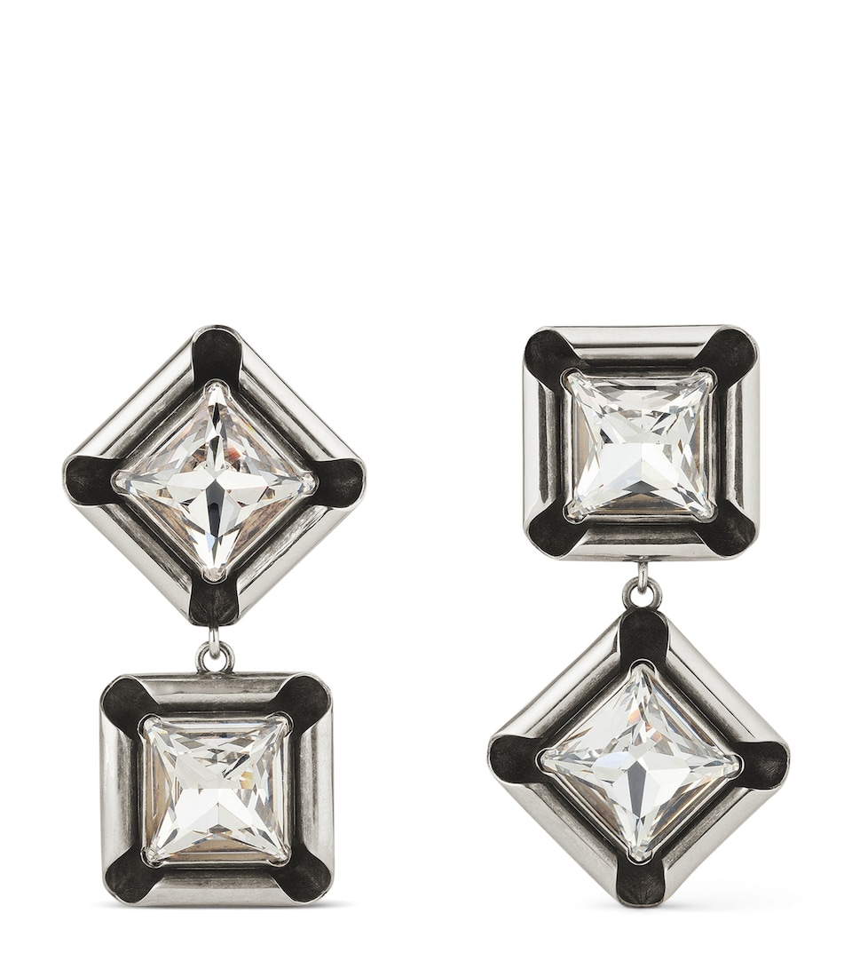 Givenchy Deconstructed Earrings Antic Silvery