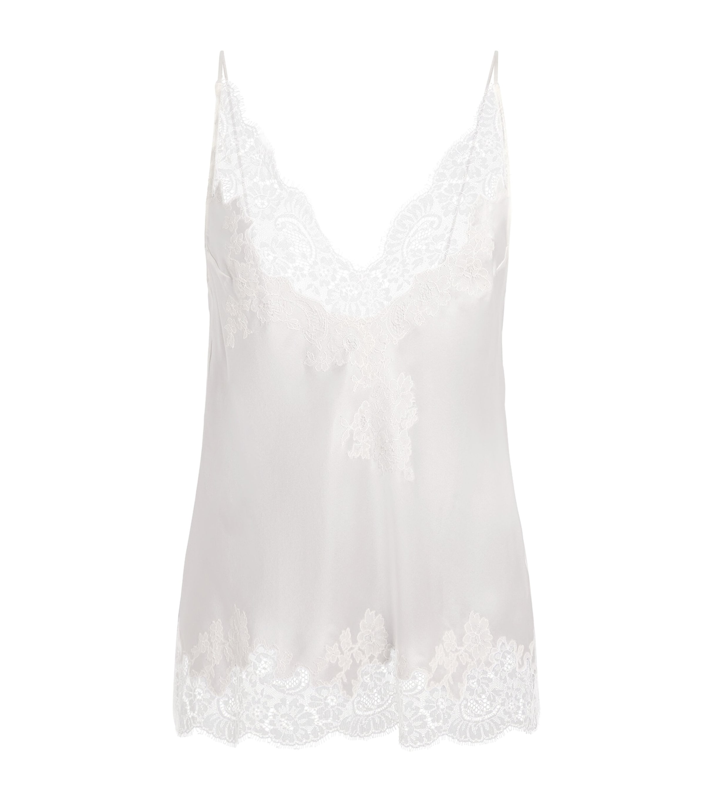 Carine Gilson Womens Silk-Lace Camisole Nat/nat