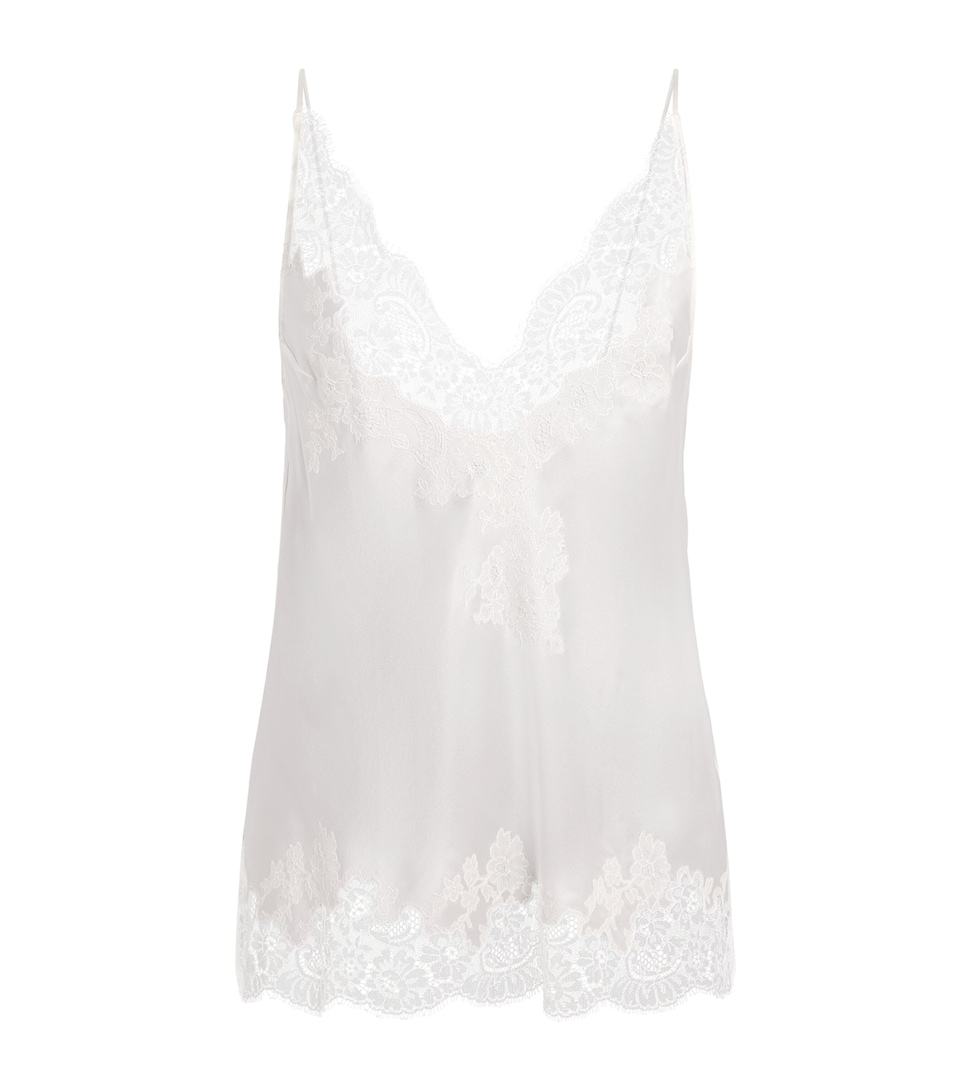 Carine Gilson Womens Silk-Lace Camisole Nat/nat