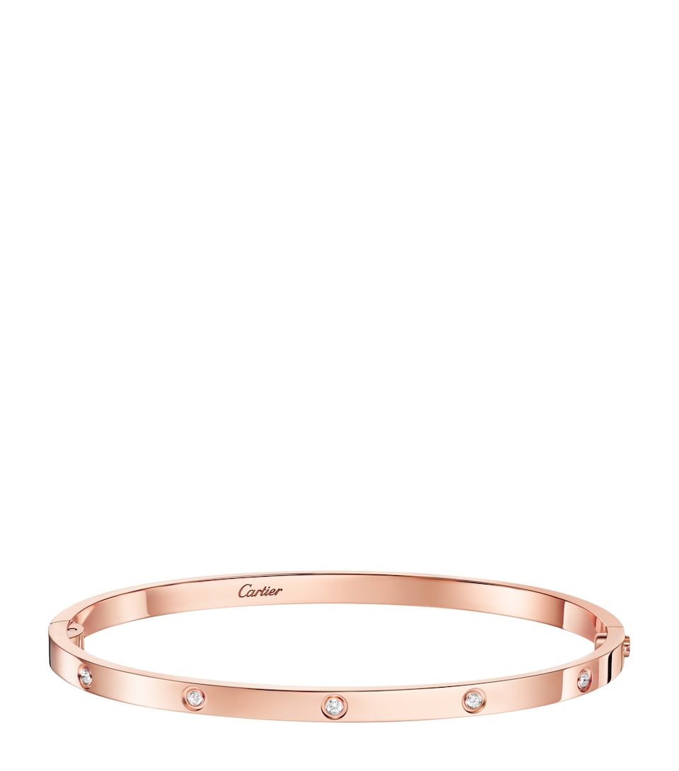 Small Rose Gold and Diamond LOVE Bracelet