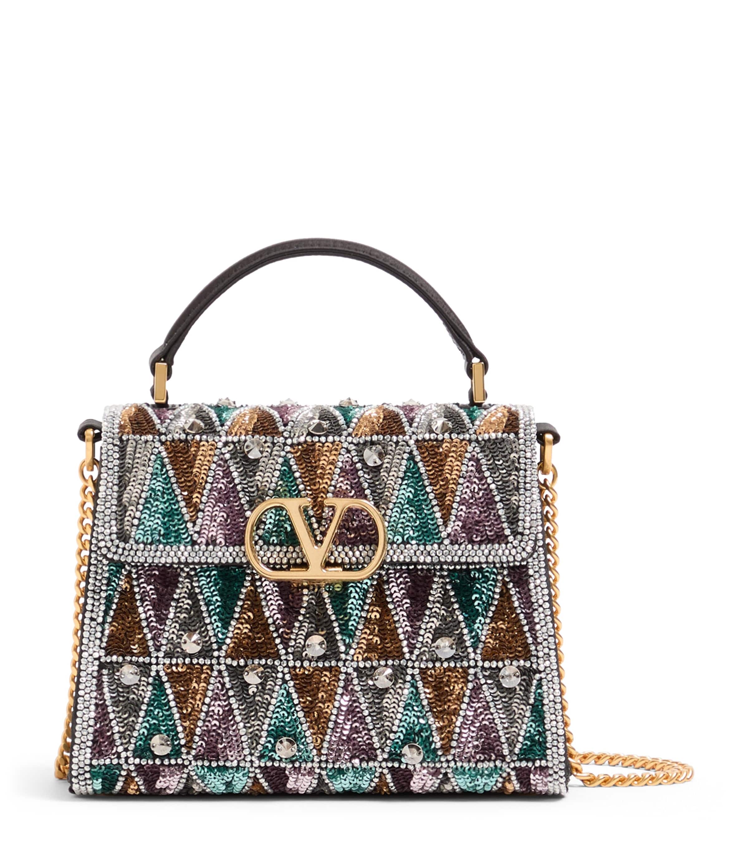 Valentino Garavani Mini Embellished VSLING Top-Handle Bag