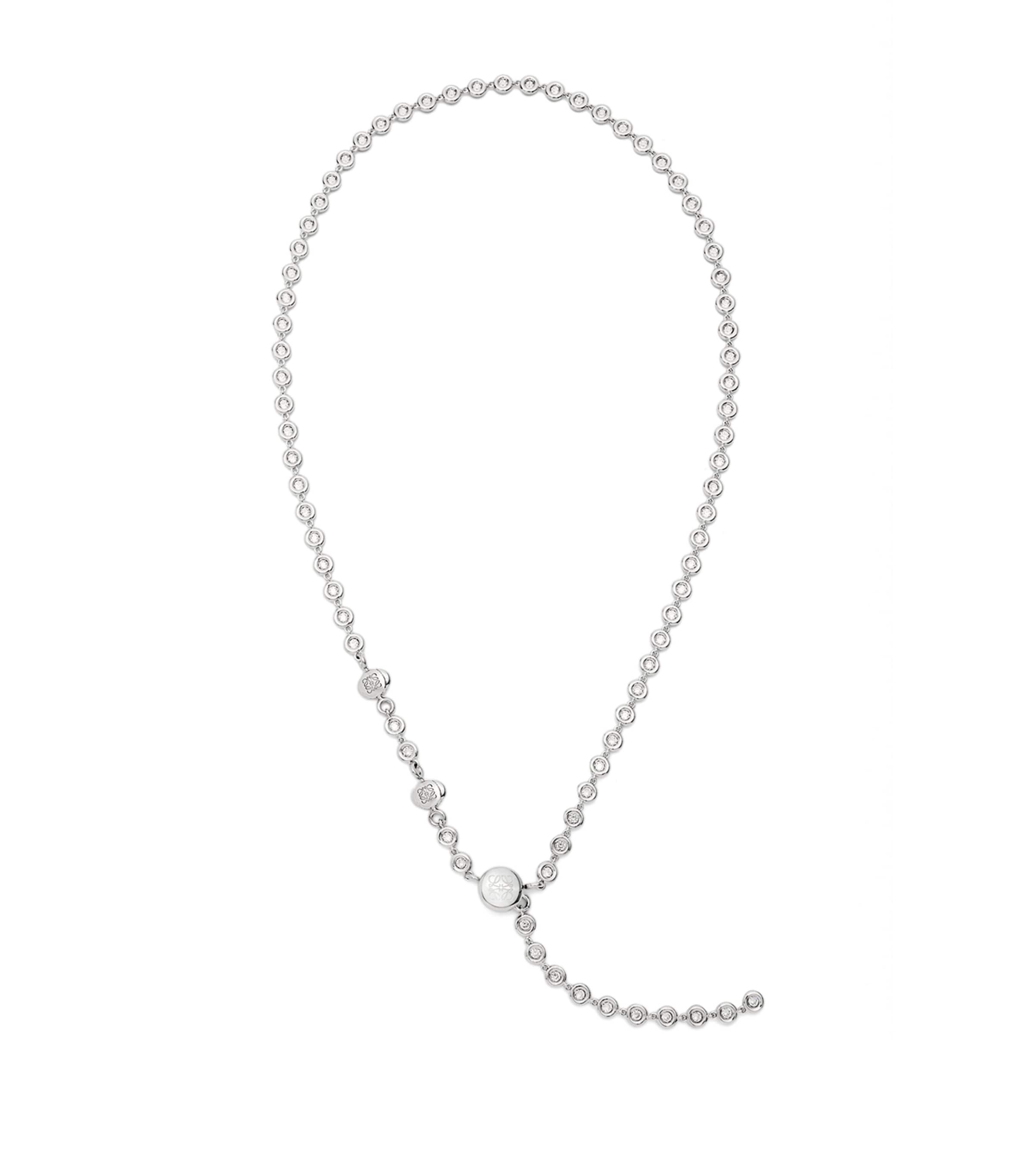 LOEWE Embellished Chain Belt Silver