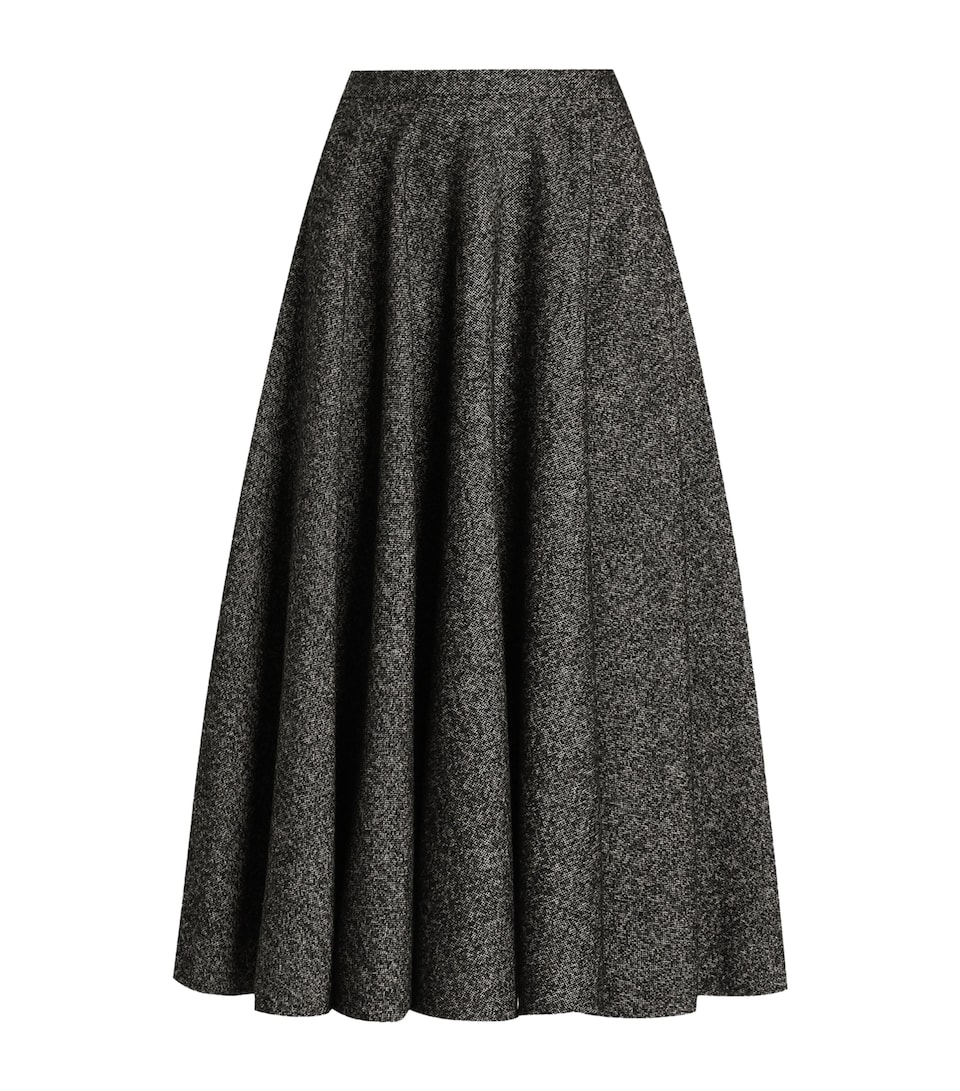 Wool-Blend Midi Skirt