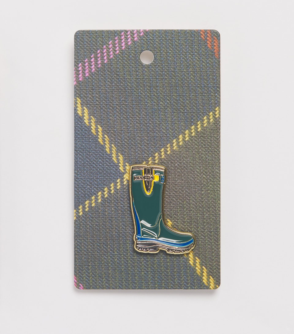 Barbour x Paul Smith Welly Boot Pin Badge Welly Boot