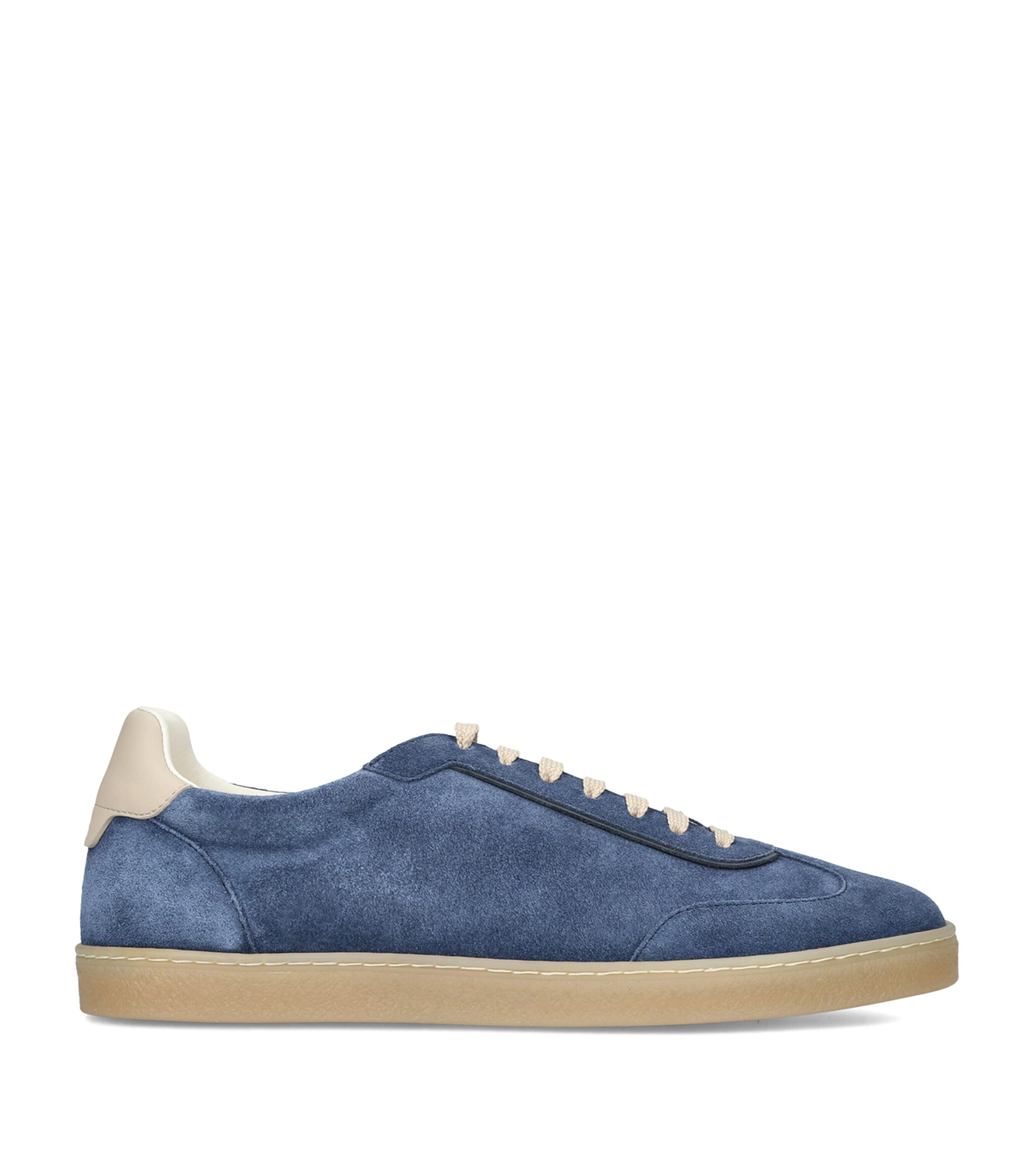 Brunello Cucinelli Suede Low-Top Sneakers Blue