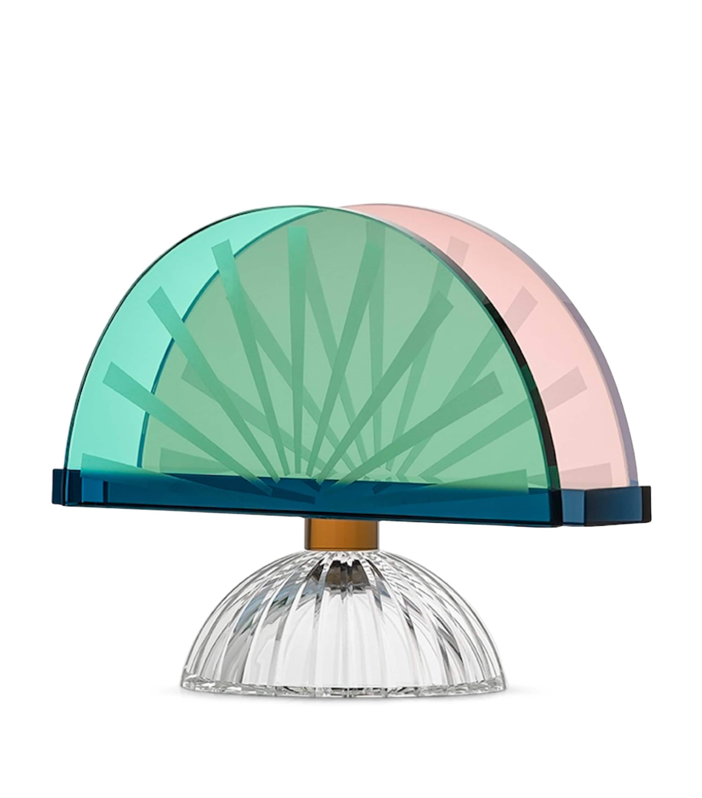 Reflections Copenhagen Crystal Chloe Napkin Holder Teal/p Rose & Clear